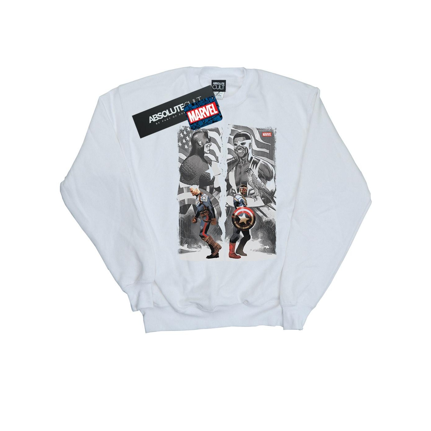 Li-cense Marvel dames falcon en captain america split sweatshirt
