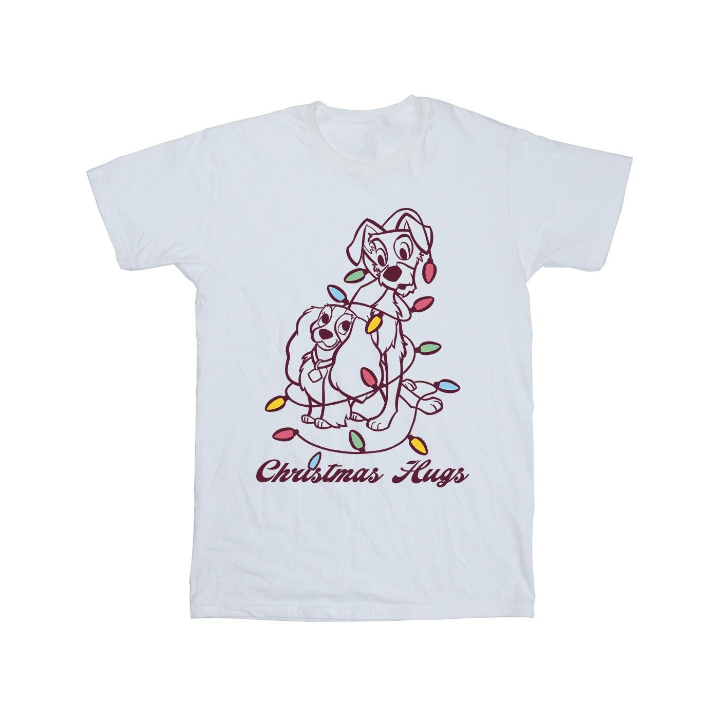 Li-cense Disney heren lady and the tramp kerstknuffels t-shirt