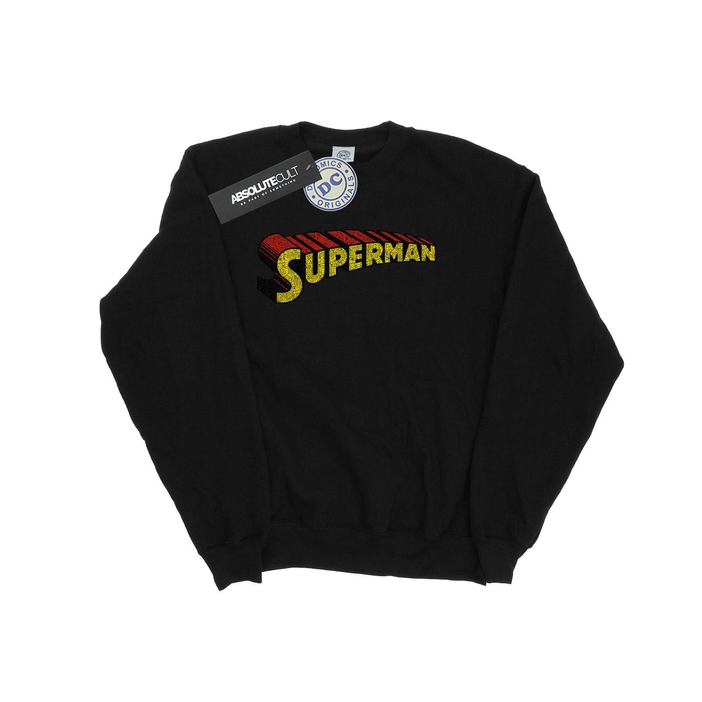 DC Comics Dames superman telescopisch gekraakt logo sweatshirt