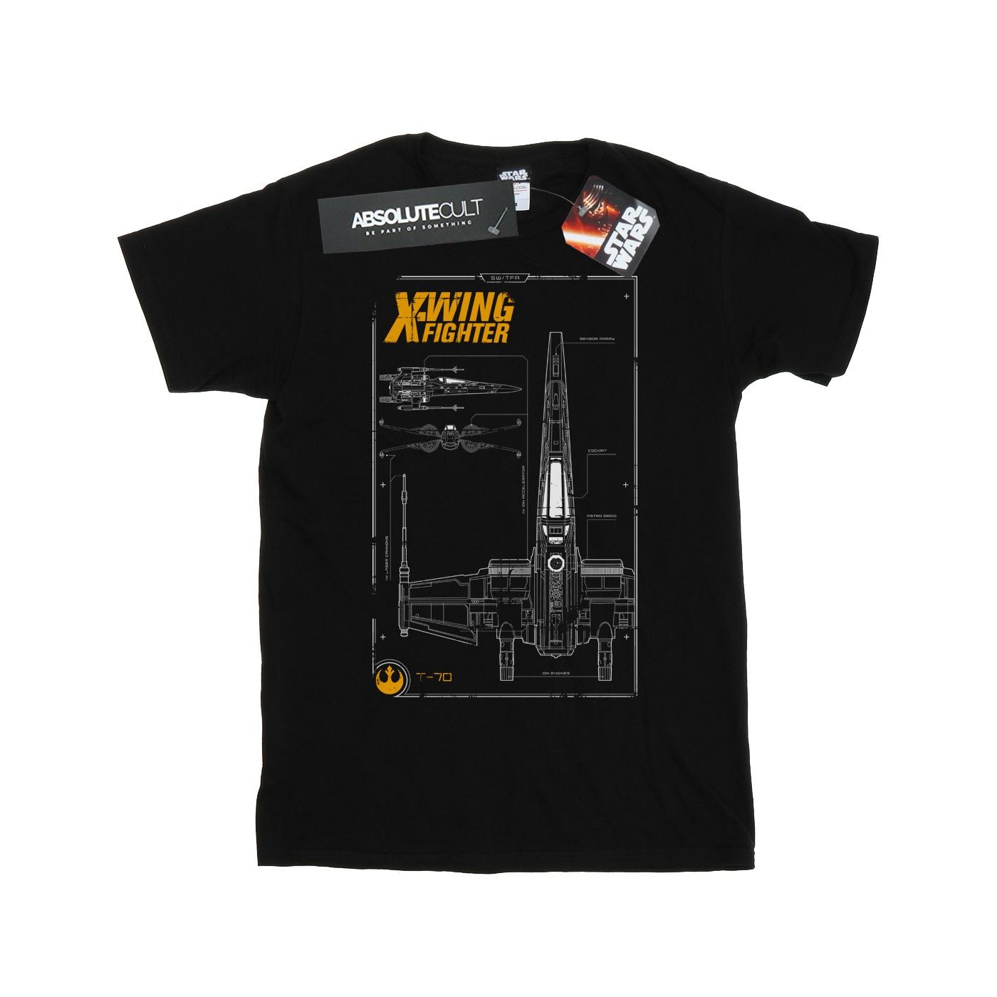 Li-cense Star wars jongens force awakens x-wing handleiding t-shirt