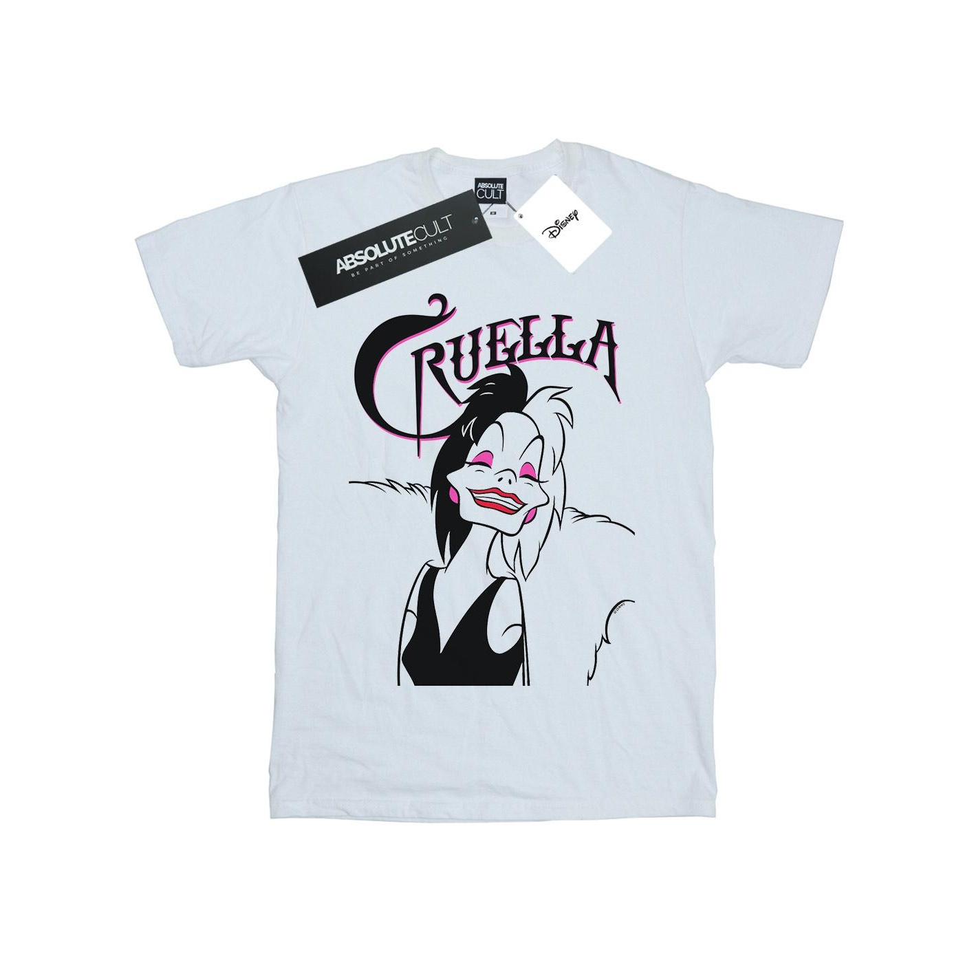 Li-cense Disney jongens cruella de vil kwade glimlach t-shirt