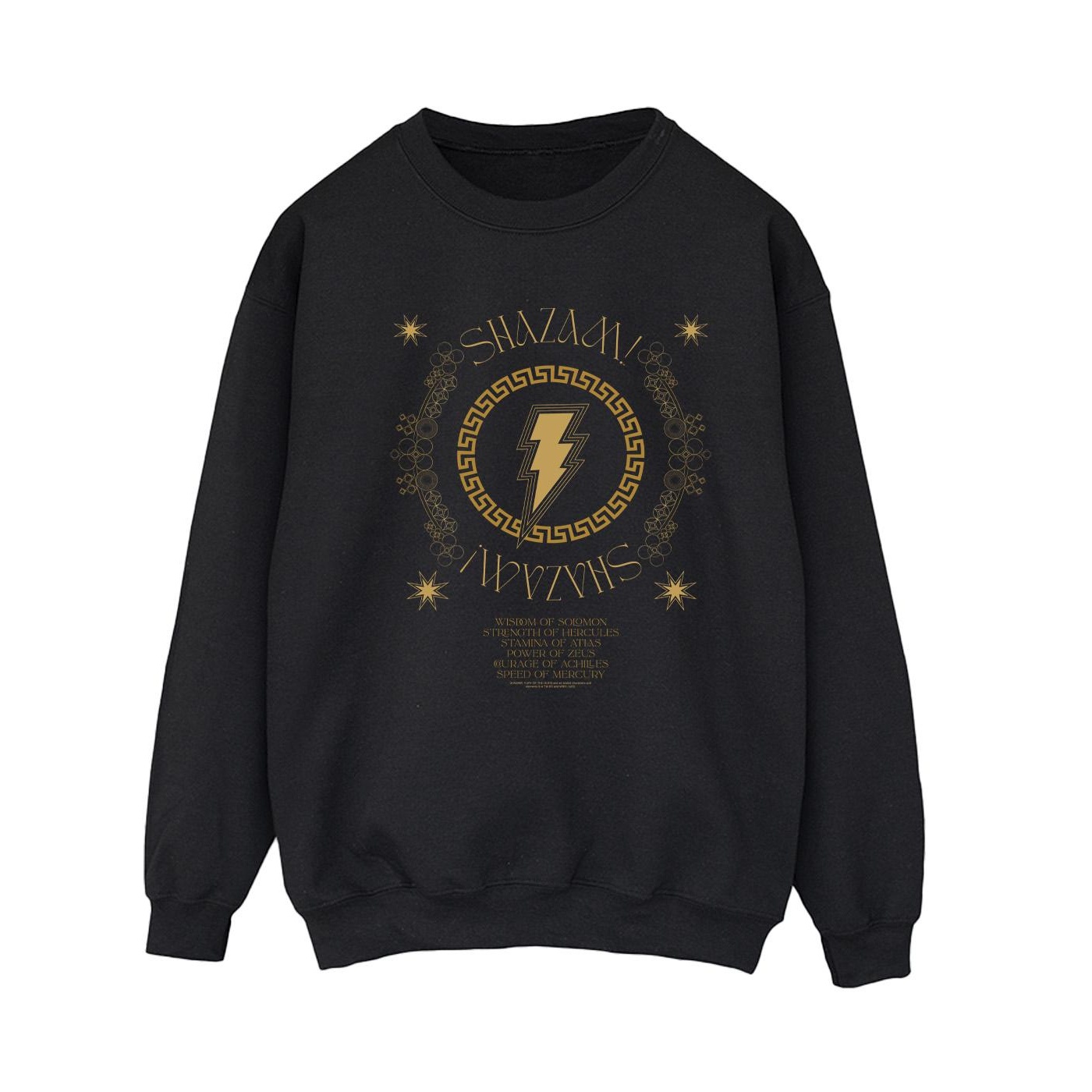 DC Comics Dames shazam fury of the gods gouden spiraal borst sweatshirt