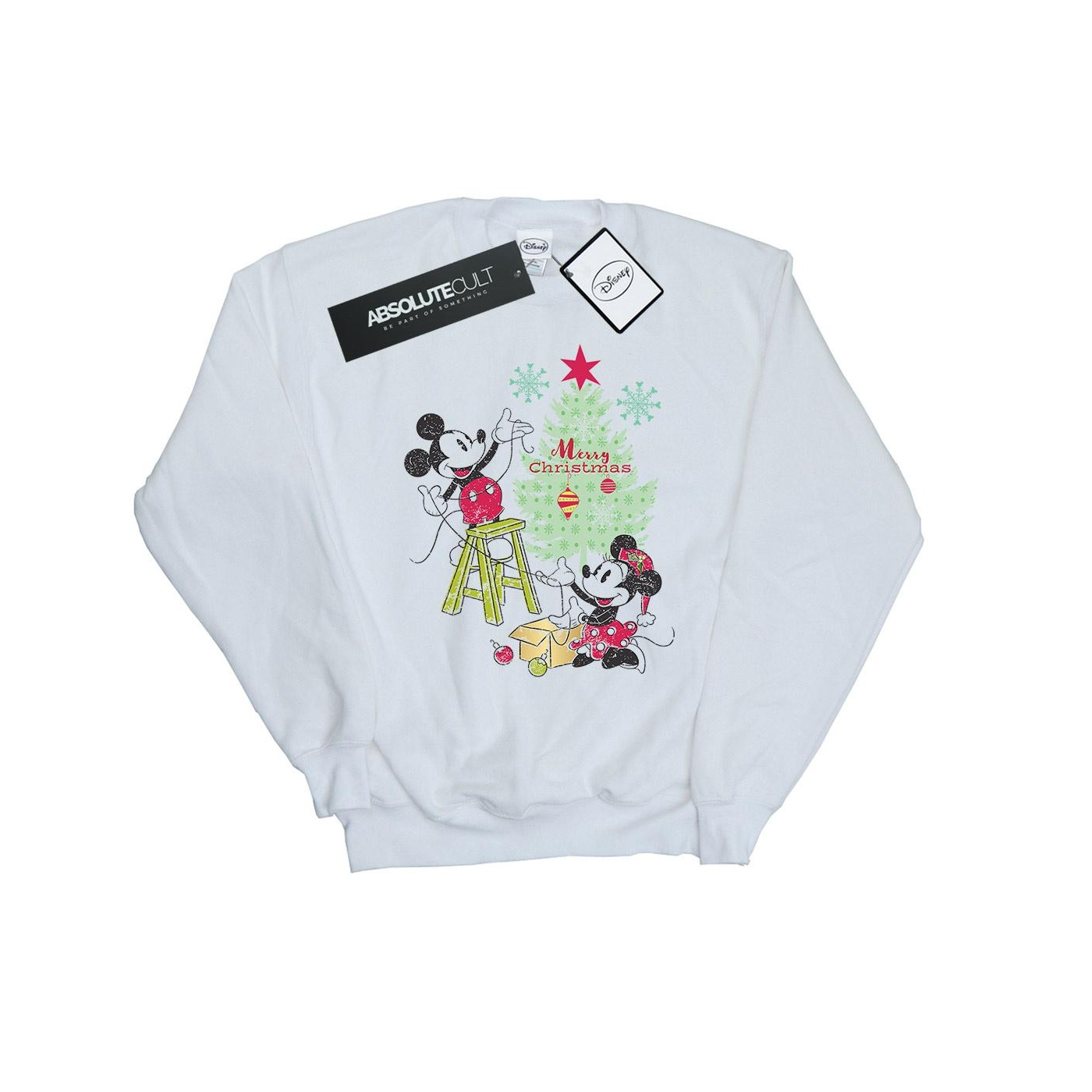 Li-cense Disney dames mickey en minnie kerstboom sweatshirt