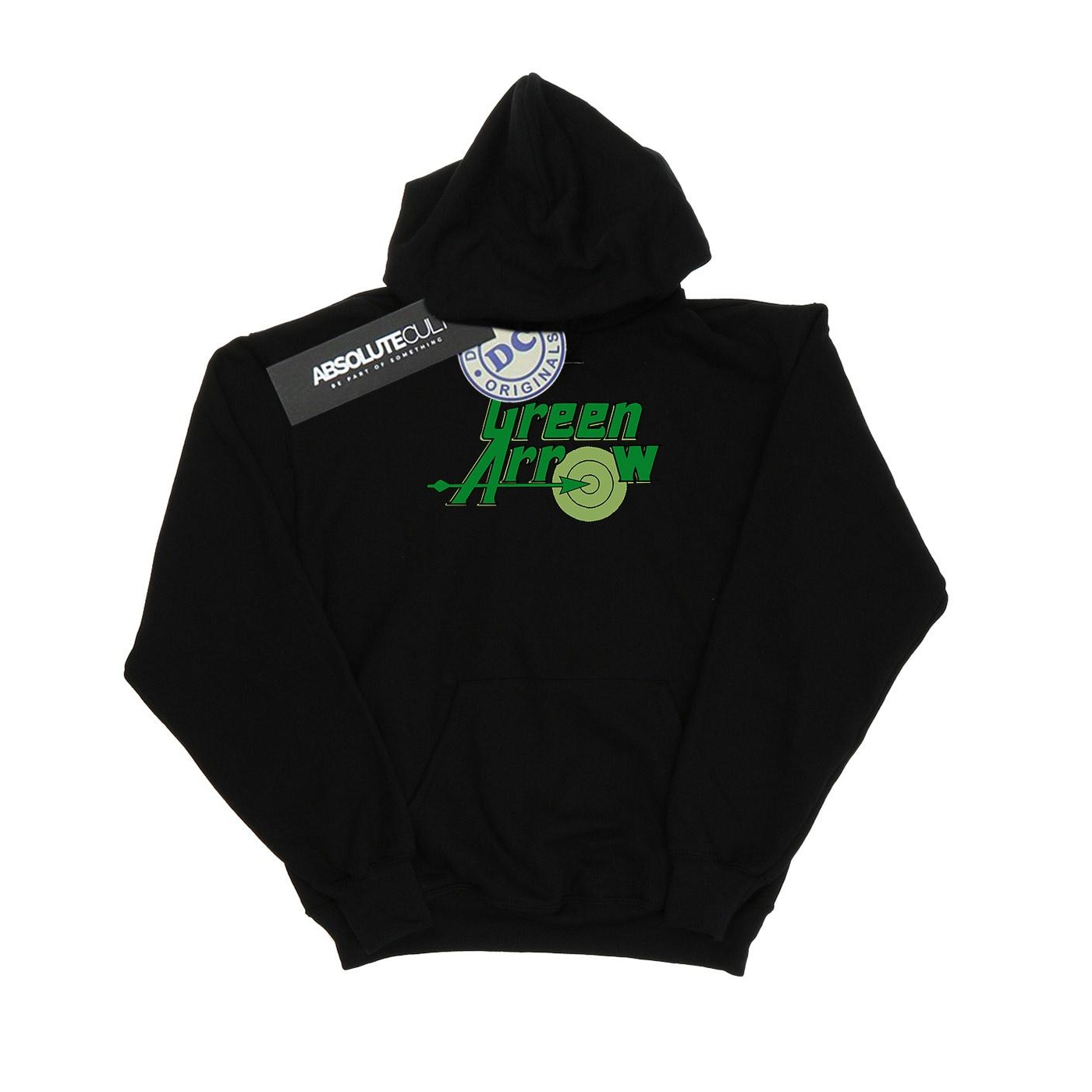 Li-cense Dc comics dames groene pijl tekst logo hoodie