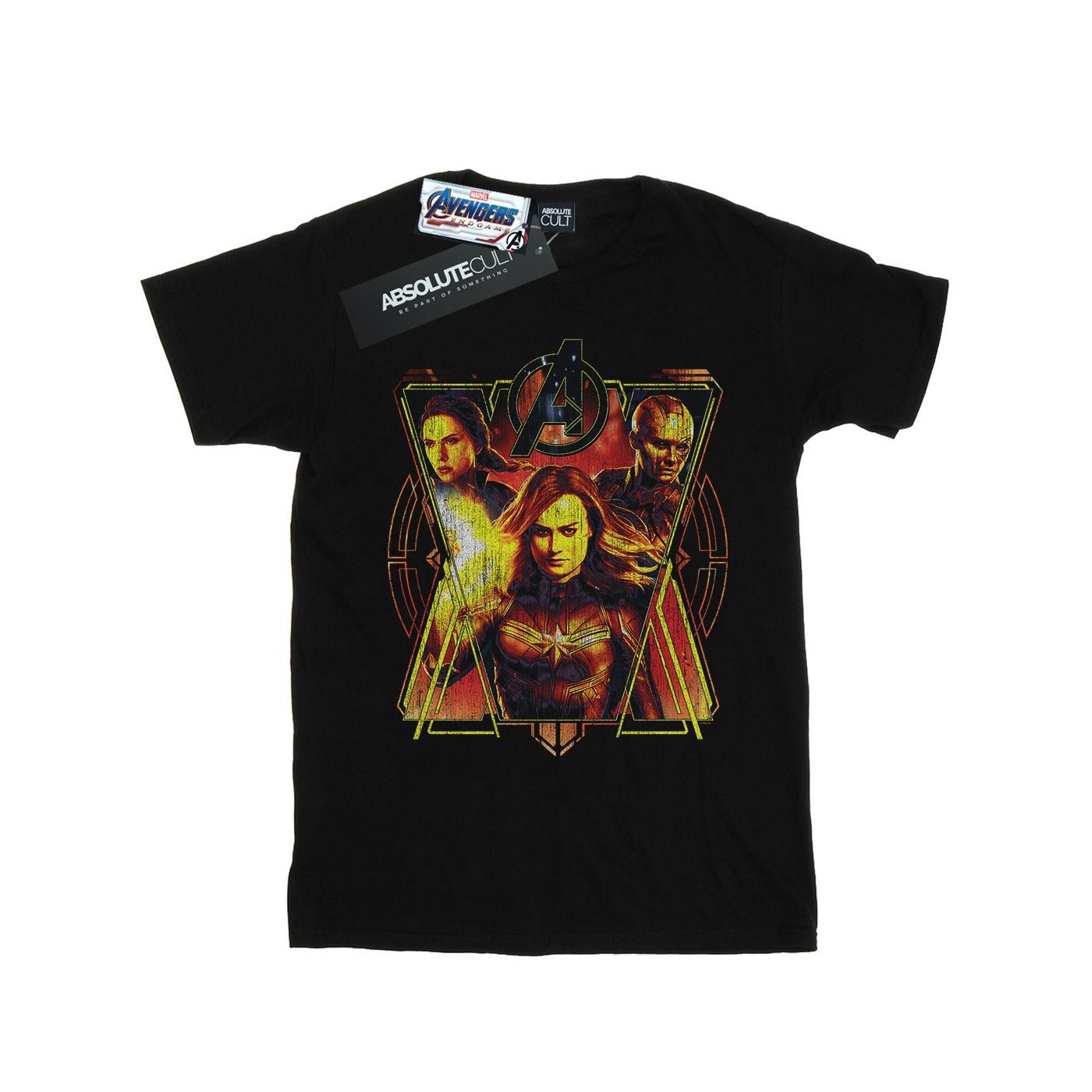 Li-cense Marvel heren avengers endgame distressed sunburst t-shirt