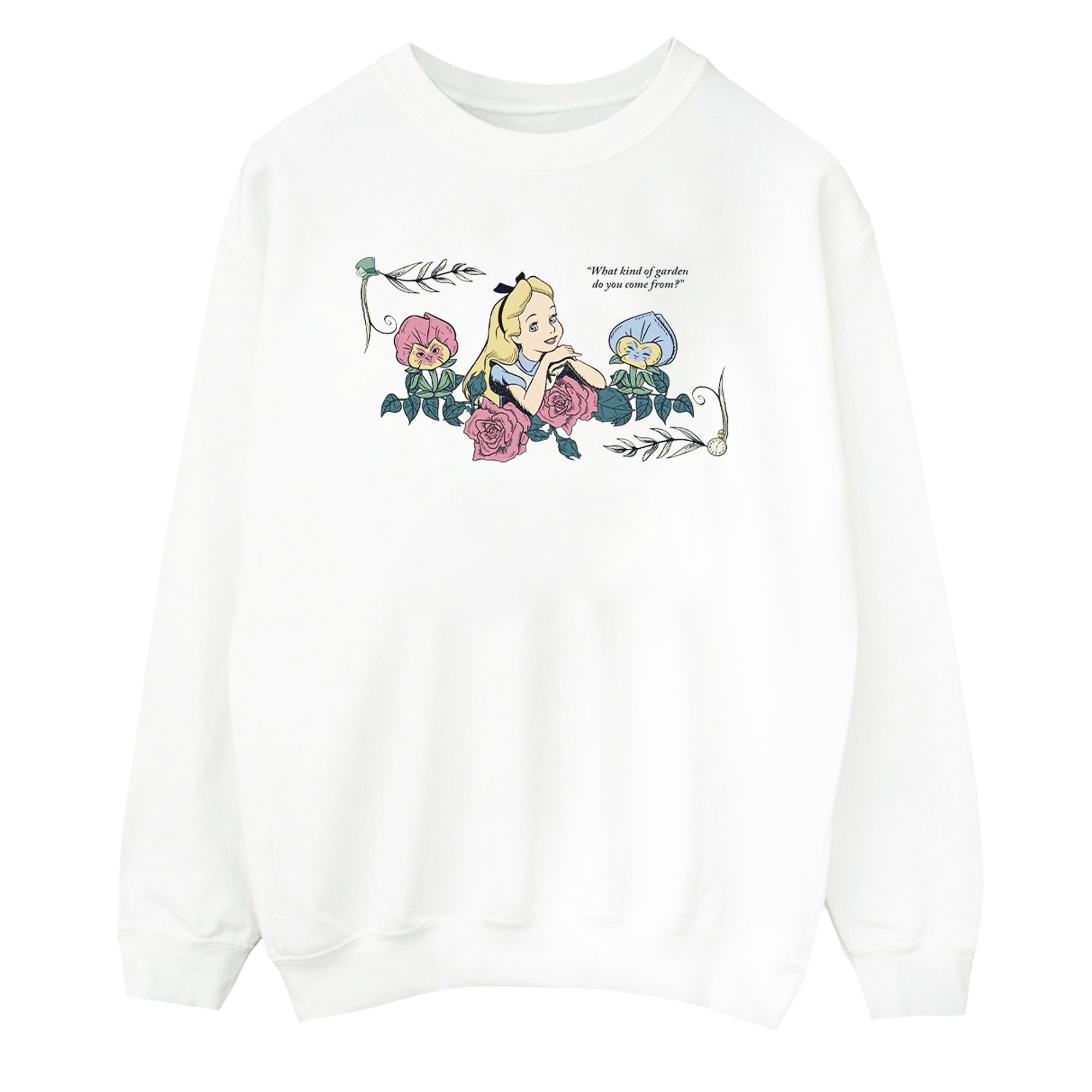 Li-cense Disney heren alice in wonderland wat voor tuin sweatshirt