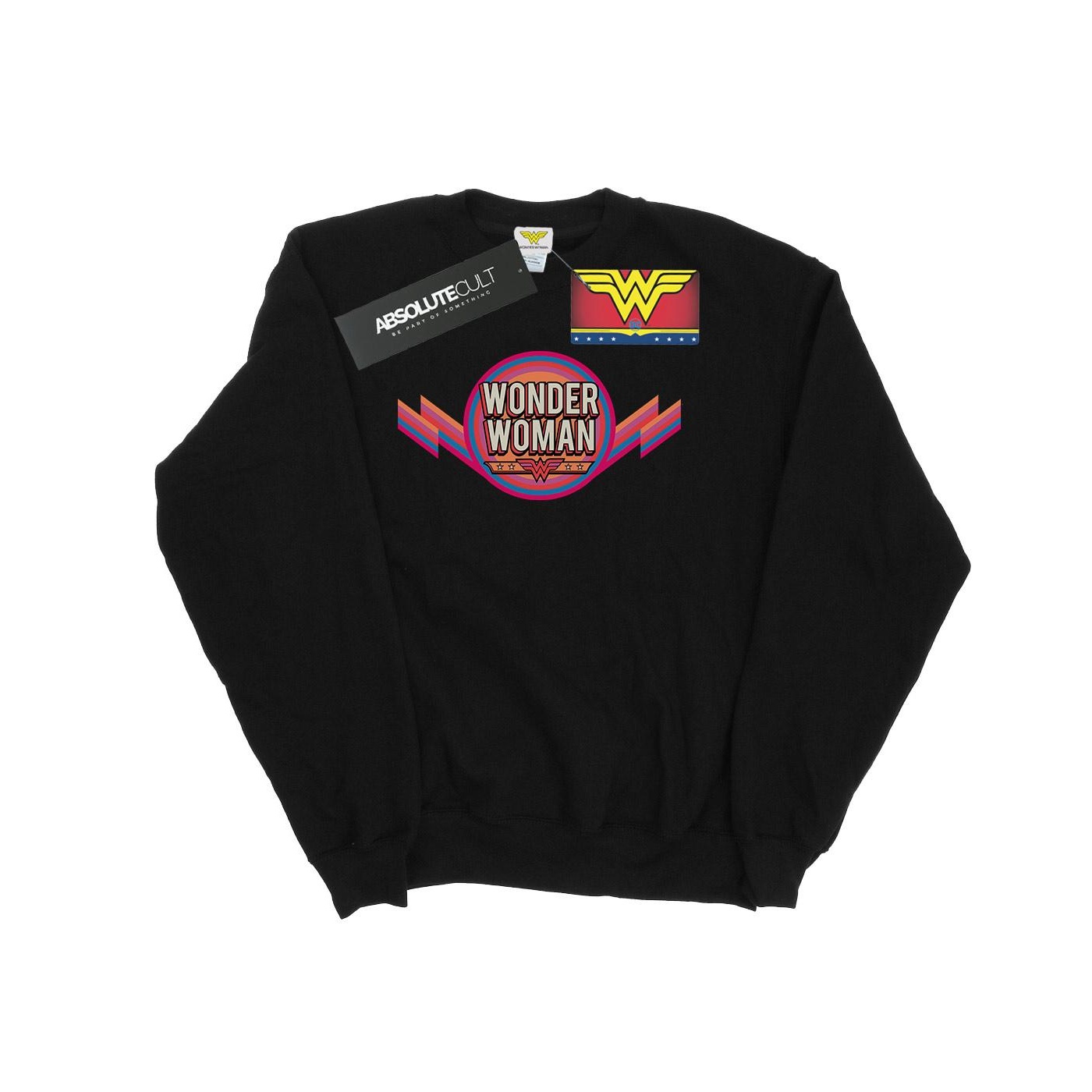 DC Comics Heren wonder woman regenboog logo sweatshirt