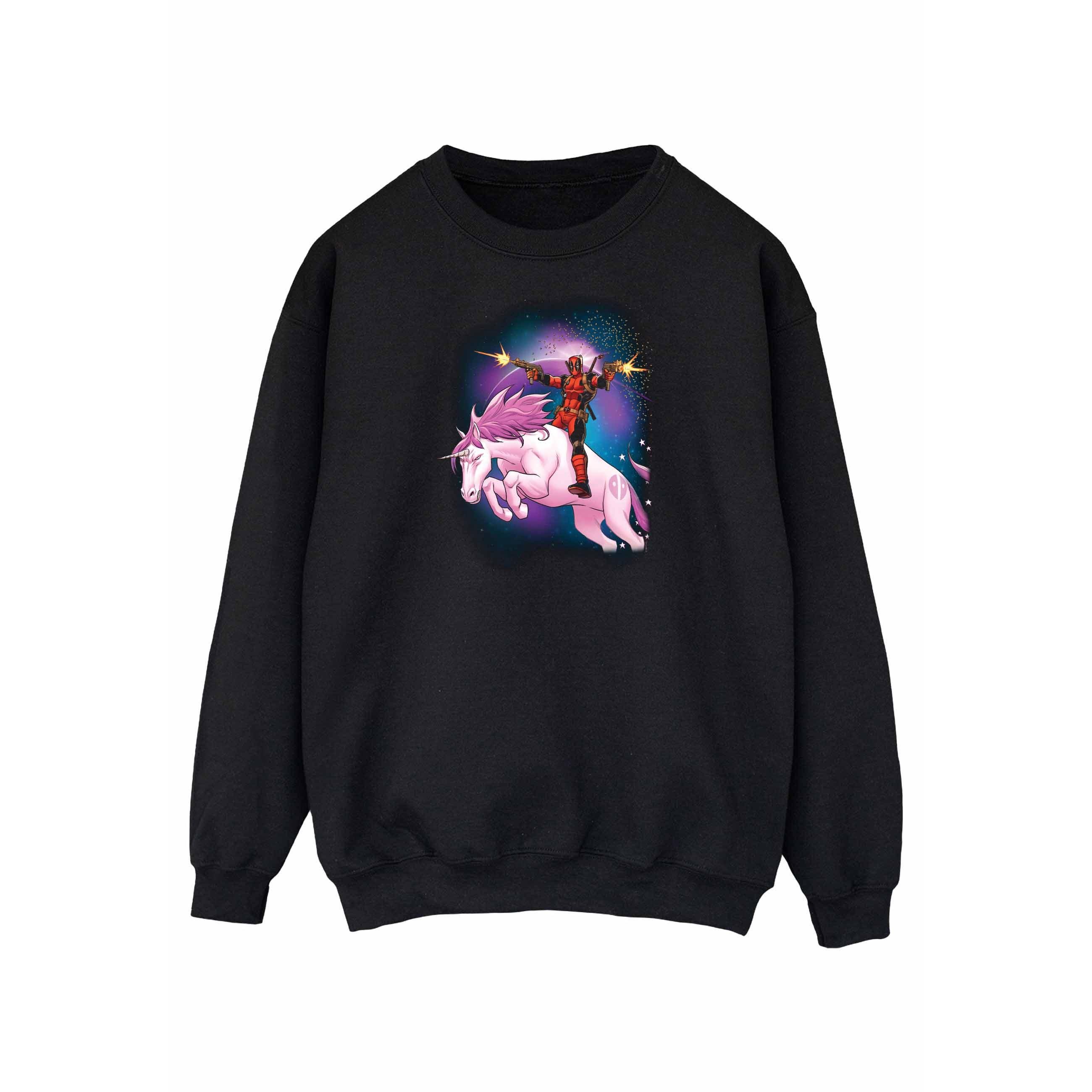 Marvel Avengers Dames deadpool space unicorn boyfriend fit sweatshirt