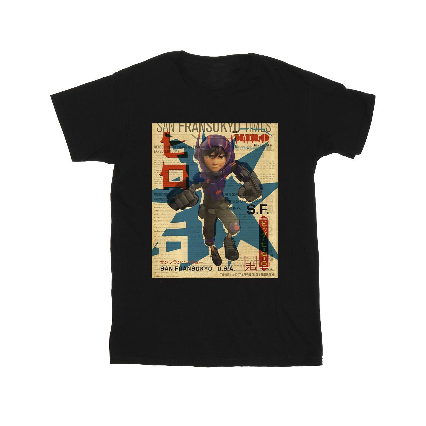 Li-cense Disney heren big hero 6 baymax hiro krant t-shirt
