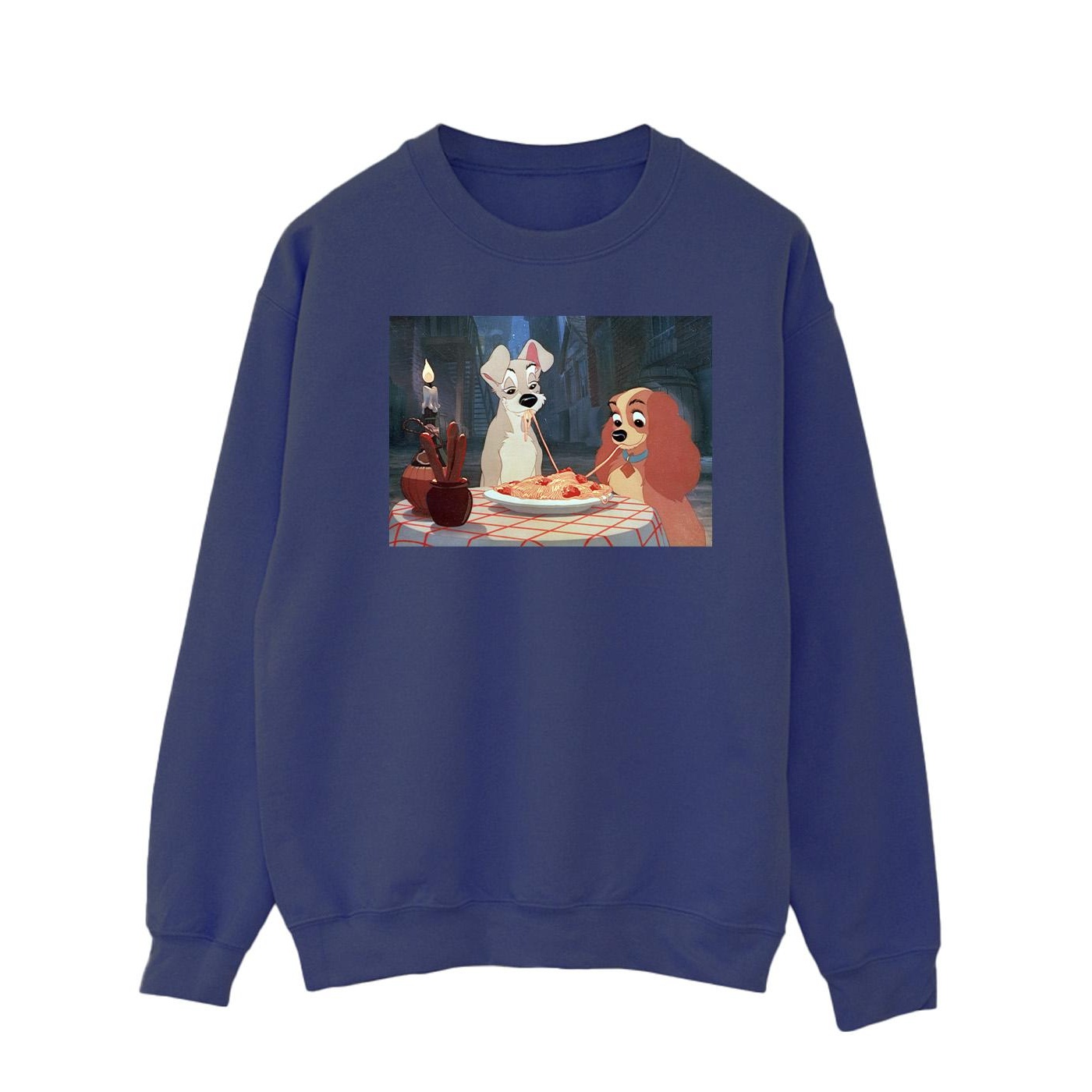 Li-cense Disney heren lady and the tramp spaghetti foto sweatshirt