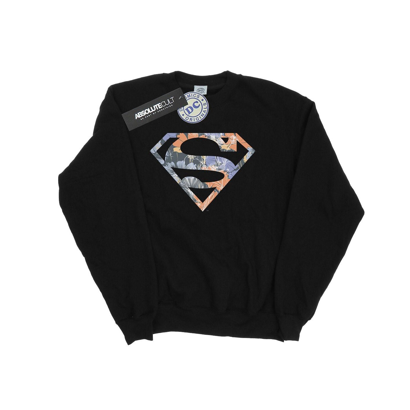 DC Comics Dames superman bloemen logo 2 sweatshirt