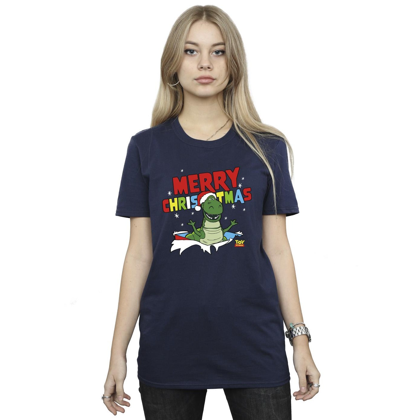 Li-cense Disney dames toy story rex kerstmis burst katoenen vriendje t-shirt