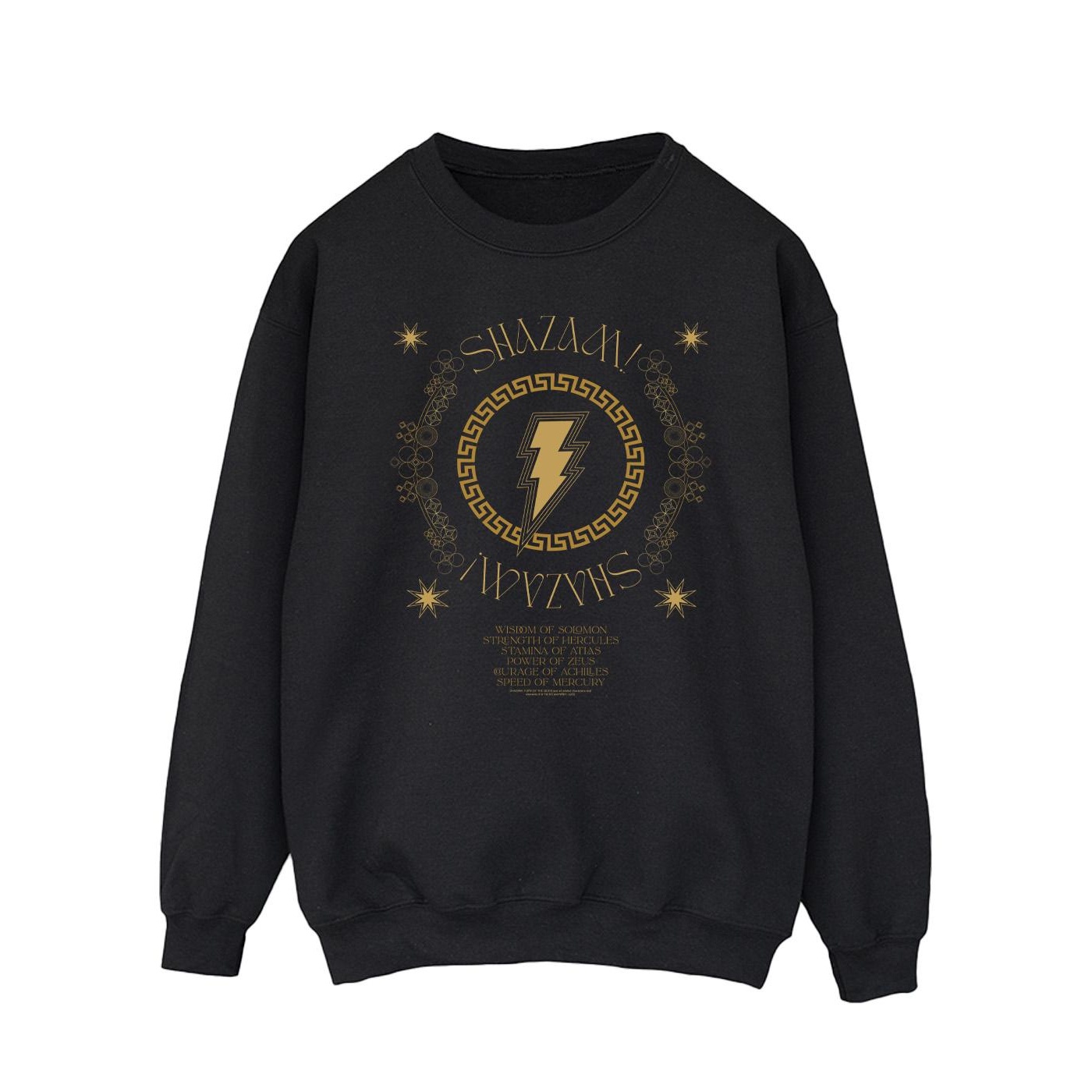 DC Comics Heren shazam fury of the gods gouden spiraal borst sweatshirt