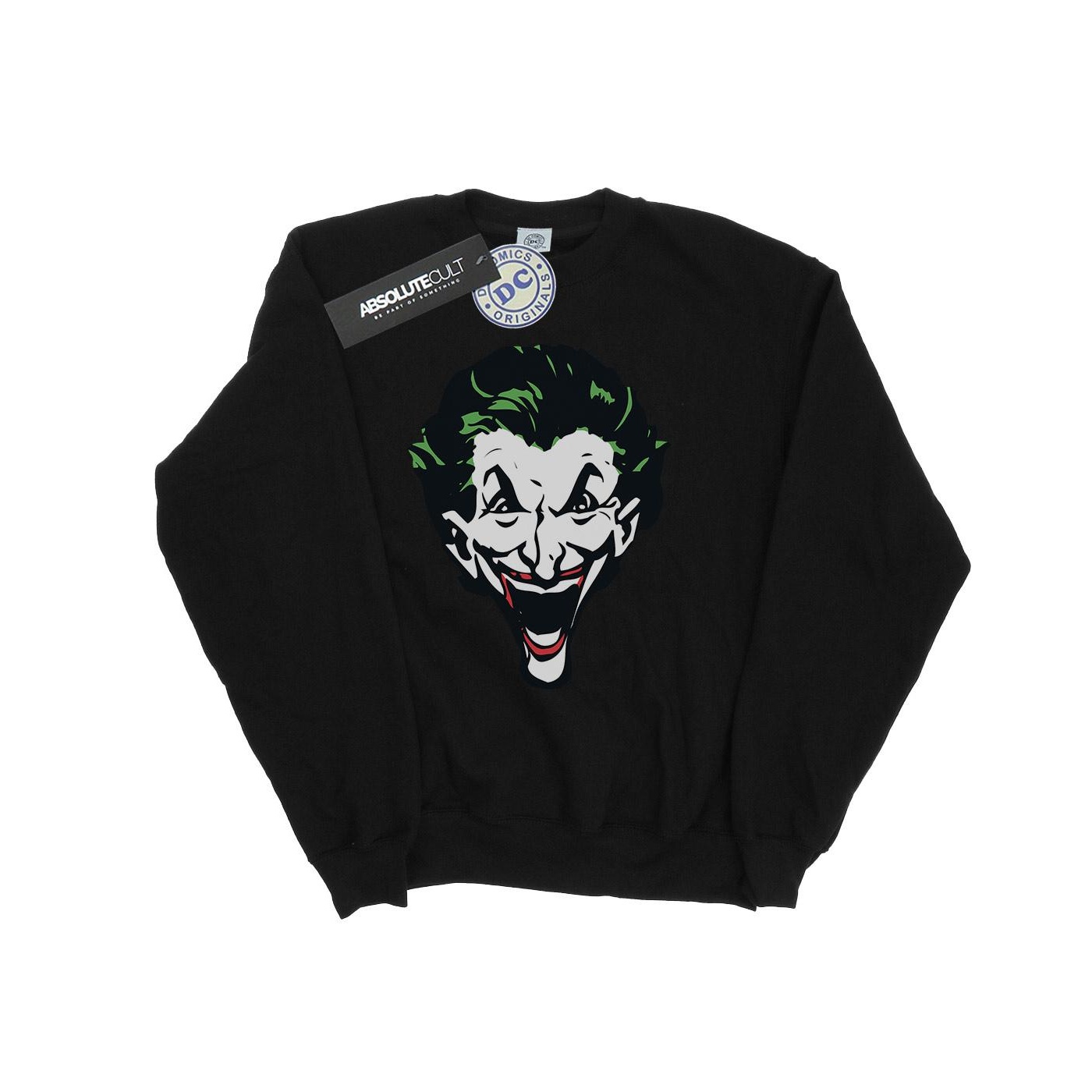 DC Comics Heren the joker sweatshirt met groot gezicht