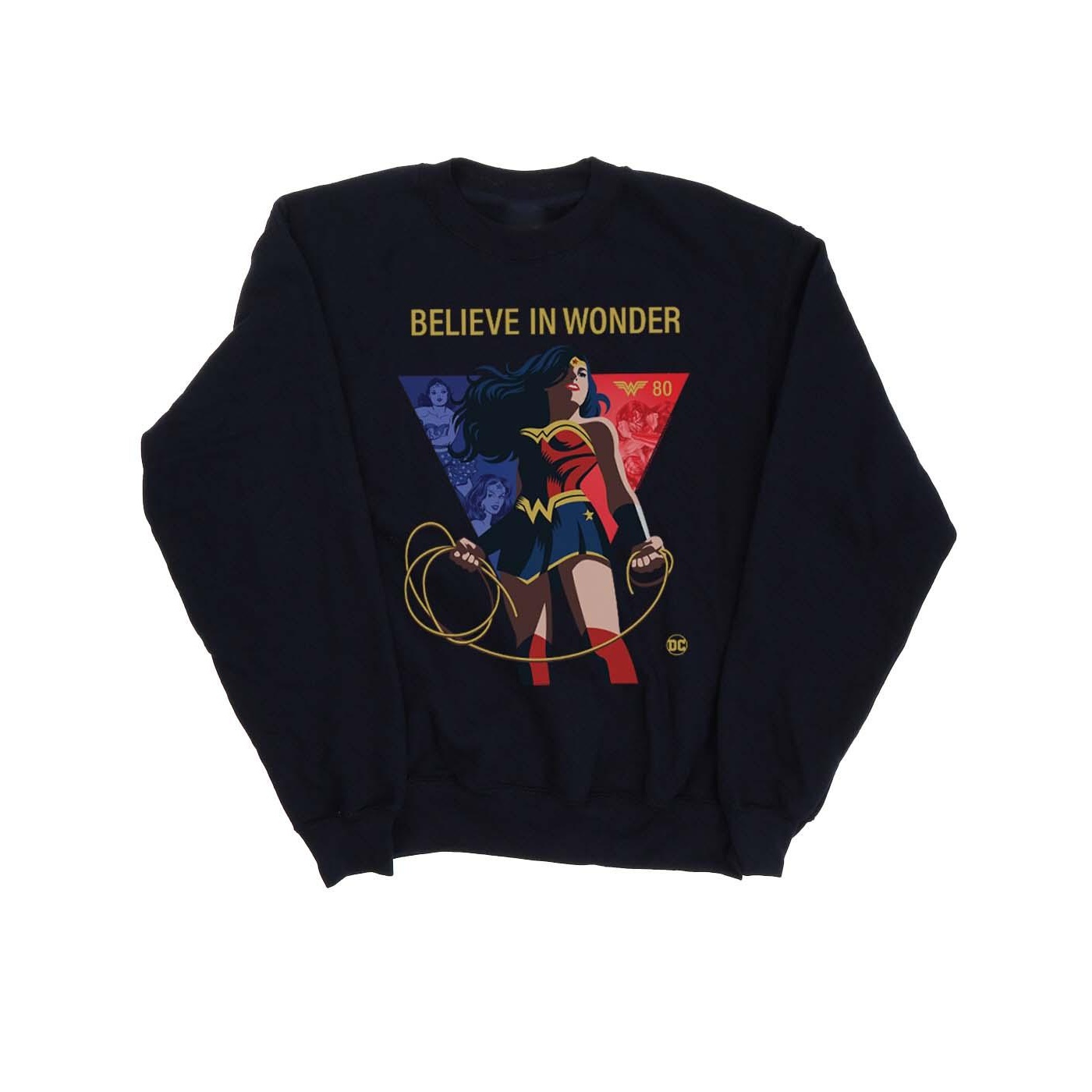 DC Comics Dames wonder woman 80th anniversary believe in wonder pose sweatshirt