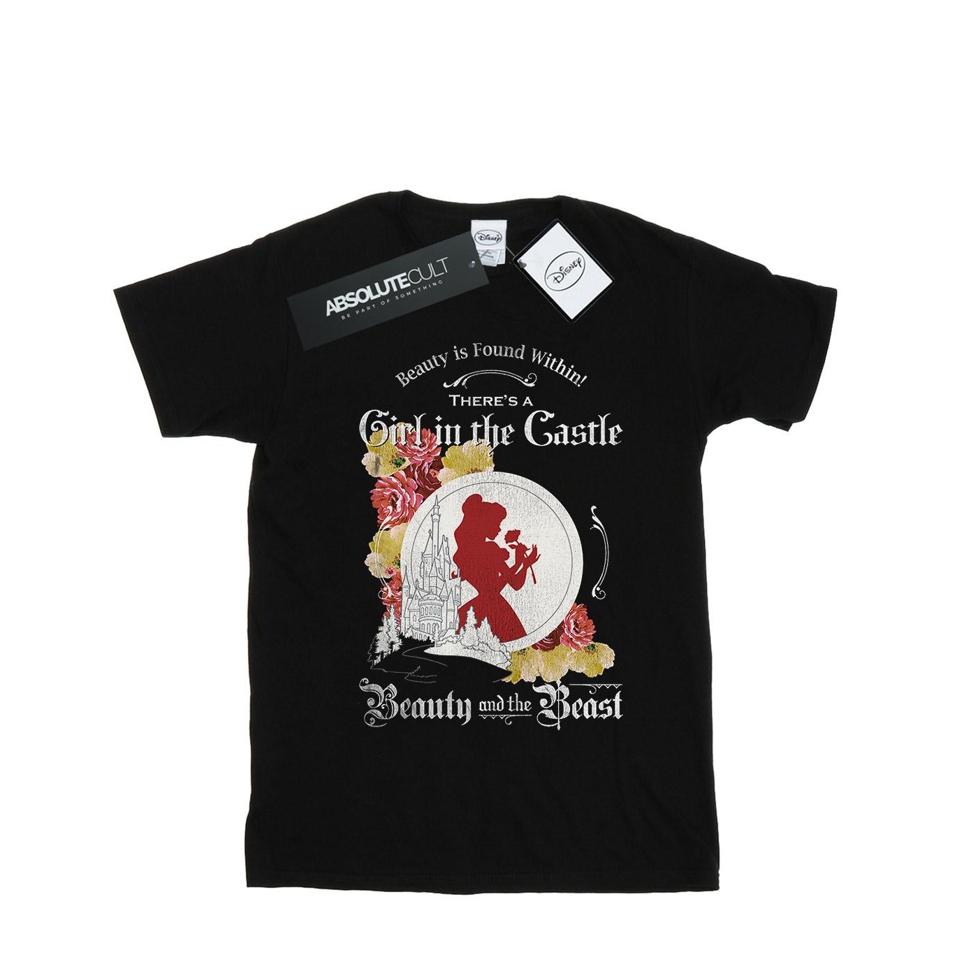 Li-cense Disney dames beauty and the beast meisje in het kasteel katoenen vriendje t-shirt