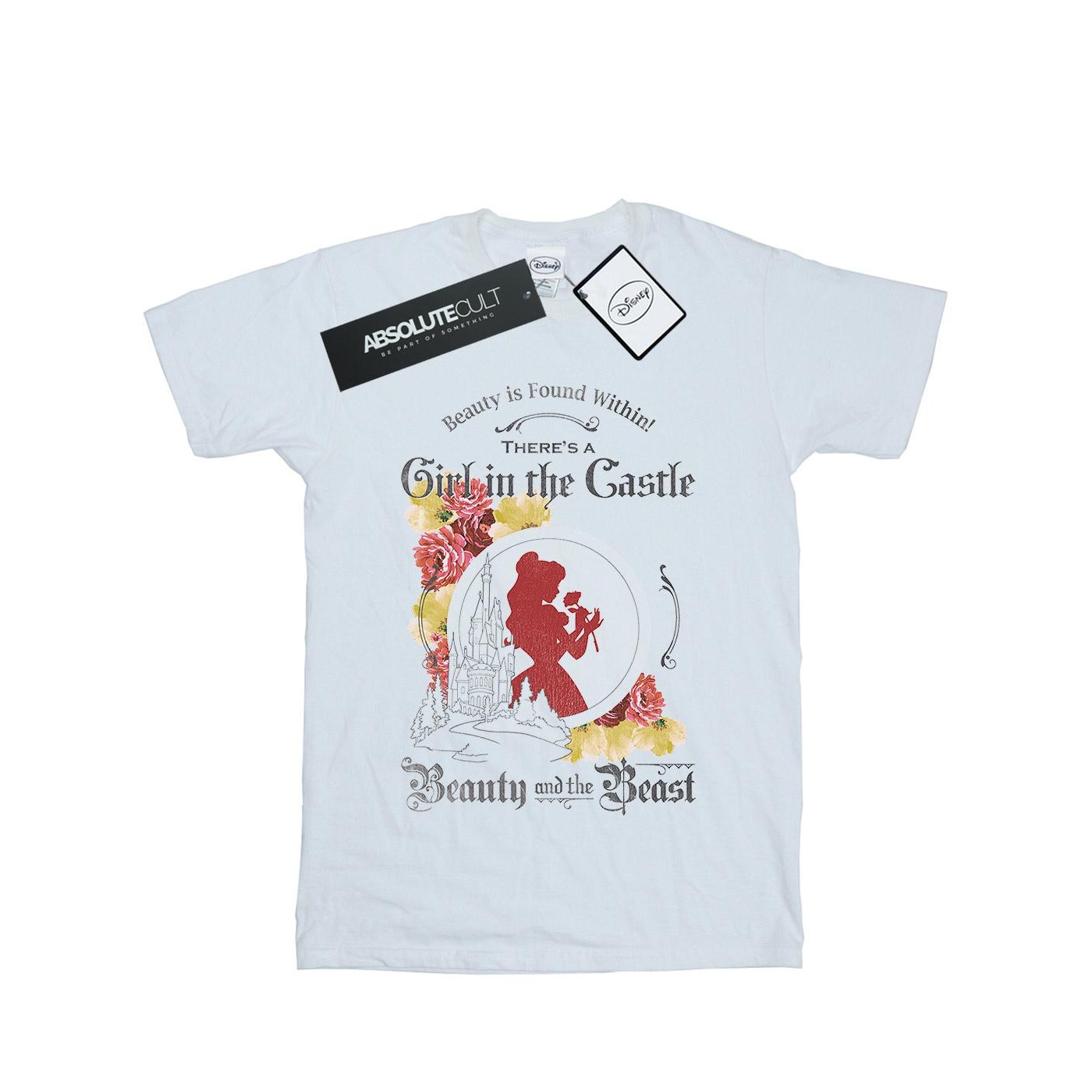 Li-cense Disney dames beauty and the beast meisje in het kasteel katoenen vriendje t-shirt