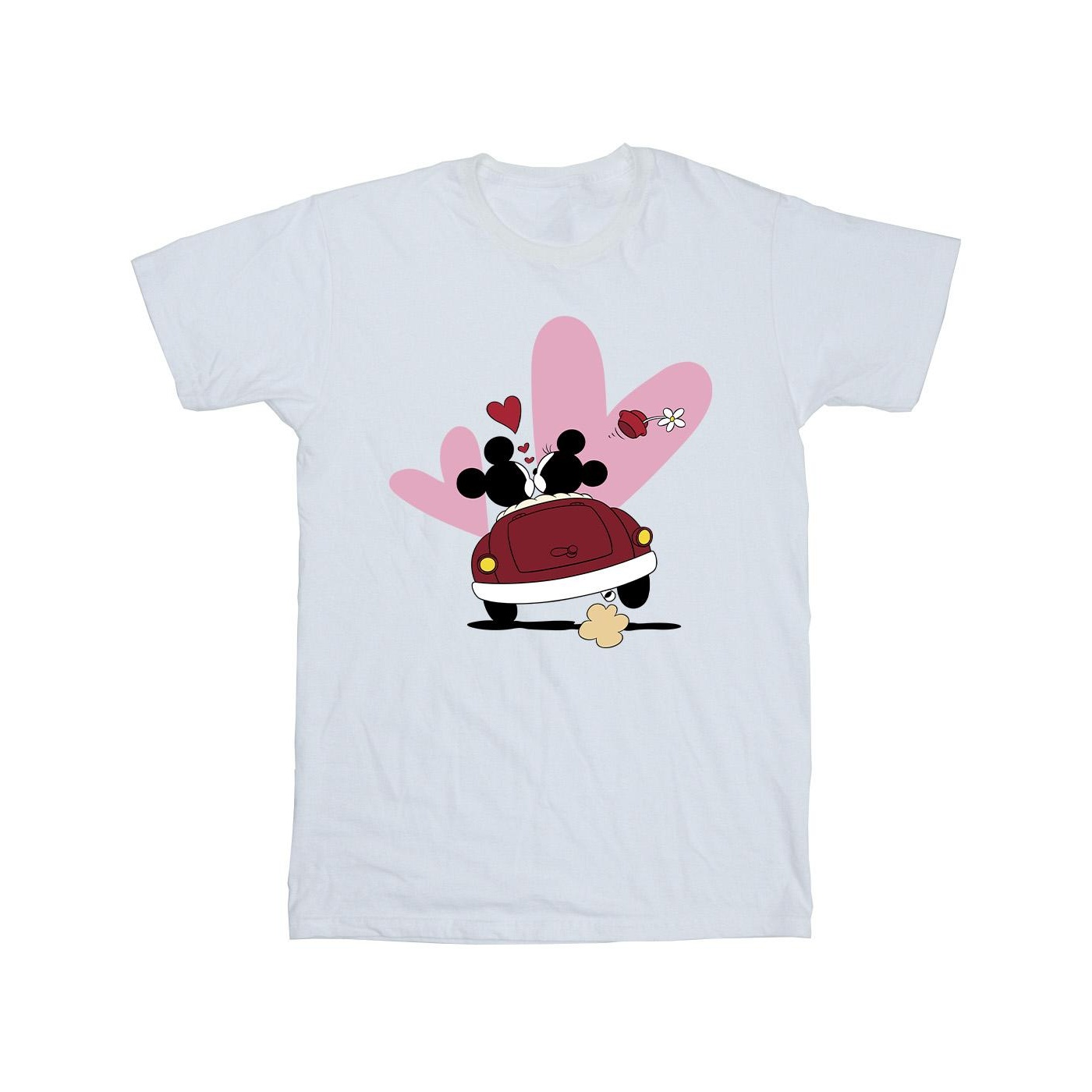 Li-cense Disney heren mickey mouse auto opdruk t-shirt