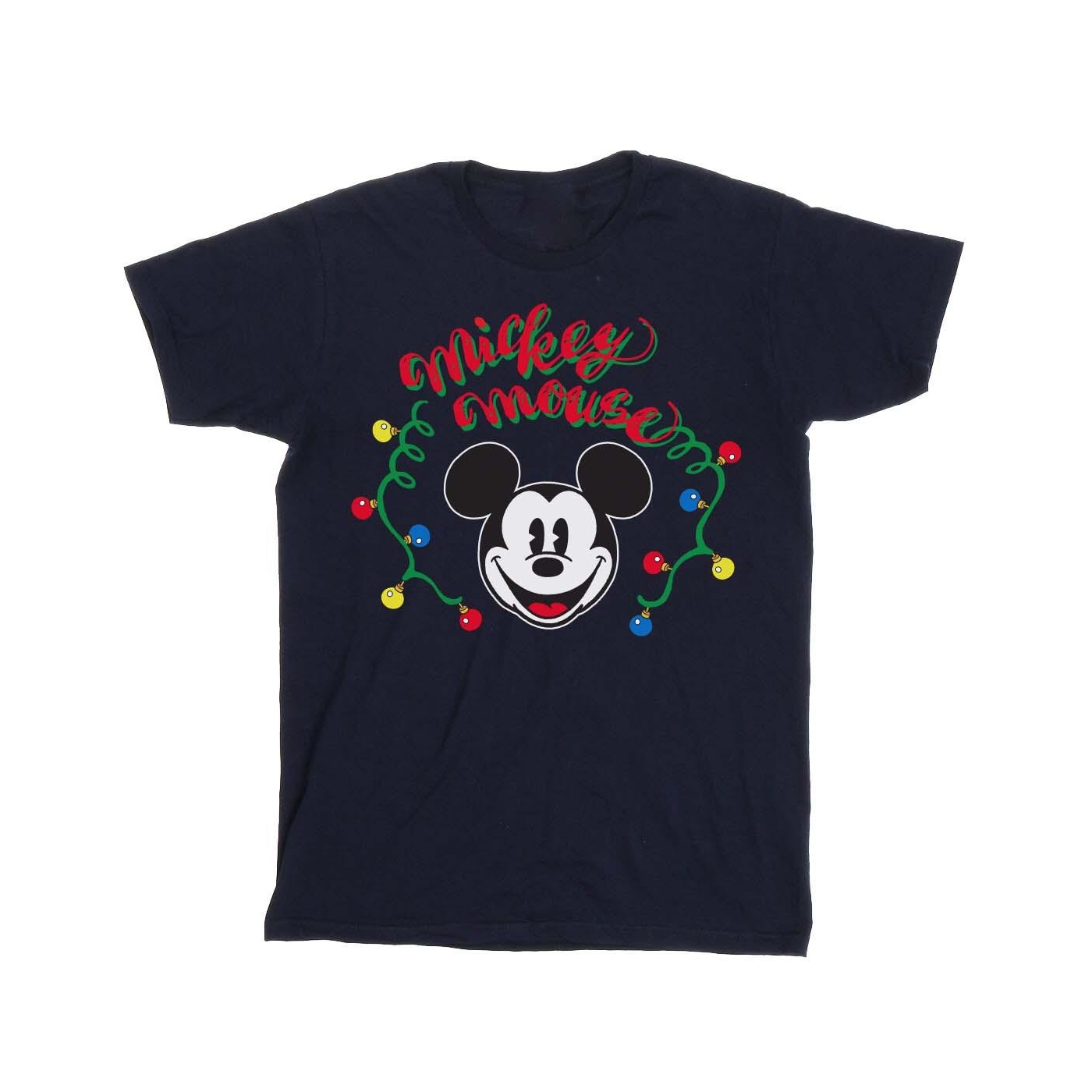 Li-cense Disney heren mickey mouse kerstverlichting t-shirt