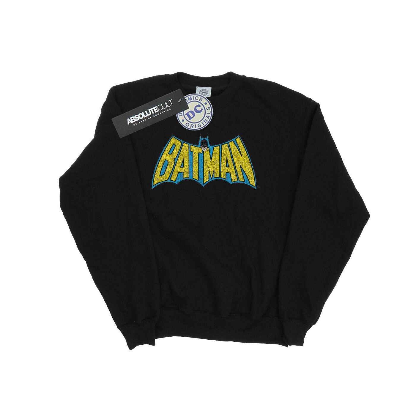 DC Comics Dames batman sweatshirt met gekraakt logo