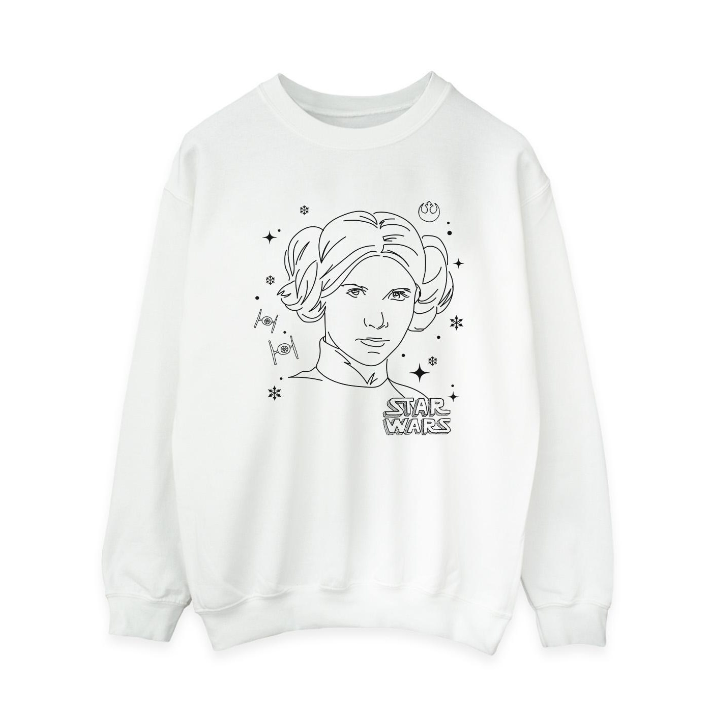 Li-cense Star wars dames episode iv: a new hope leia kerstmis schets sweatshirt