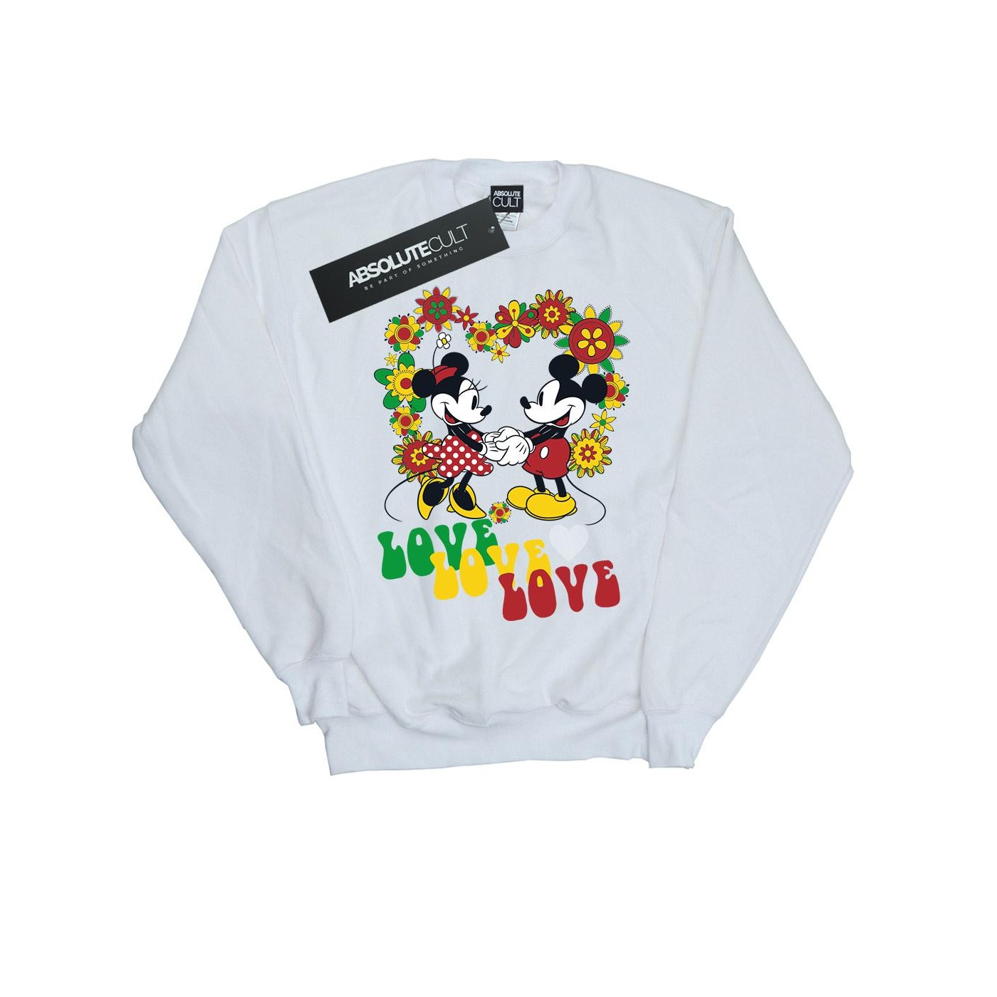 Li-cense Disney heren mickey en minnie mouse hippie love sweatshirt
