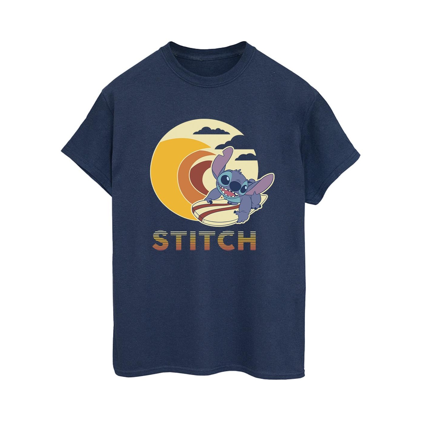 Li-cense Disney dames lilo & stitch summer waves katoenen vriendje t-shirt