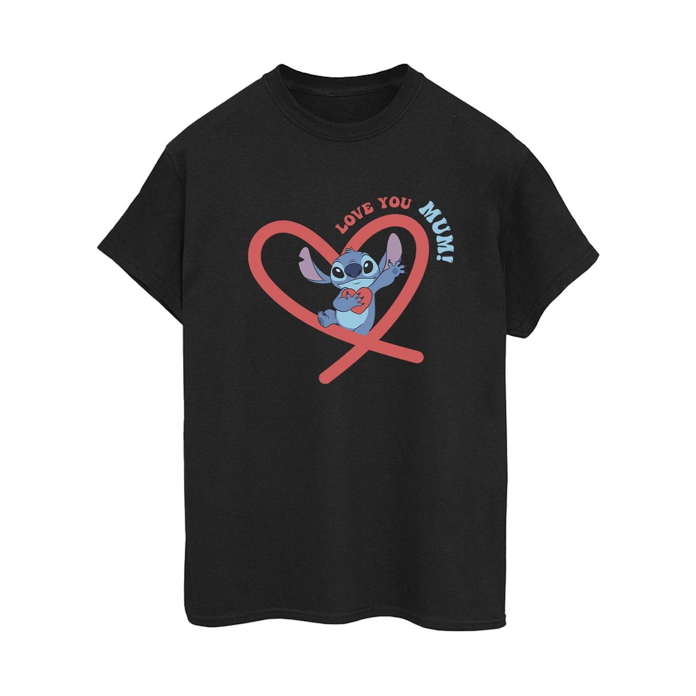 Li-cense Disney dames lilo & stitch love you mama katoenen vriendje t-shirt