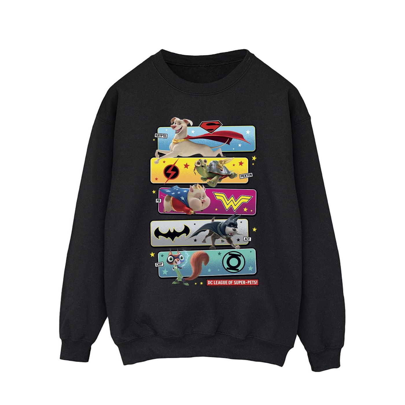 DC Comics Heren dc league of super-pets character pose sweatshirt