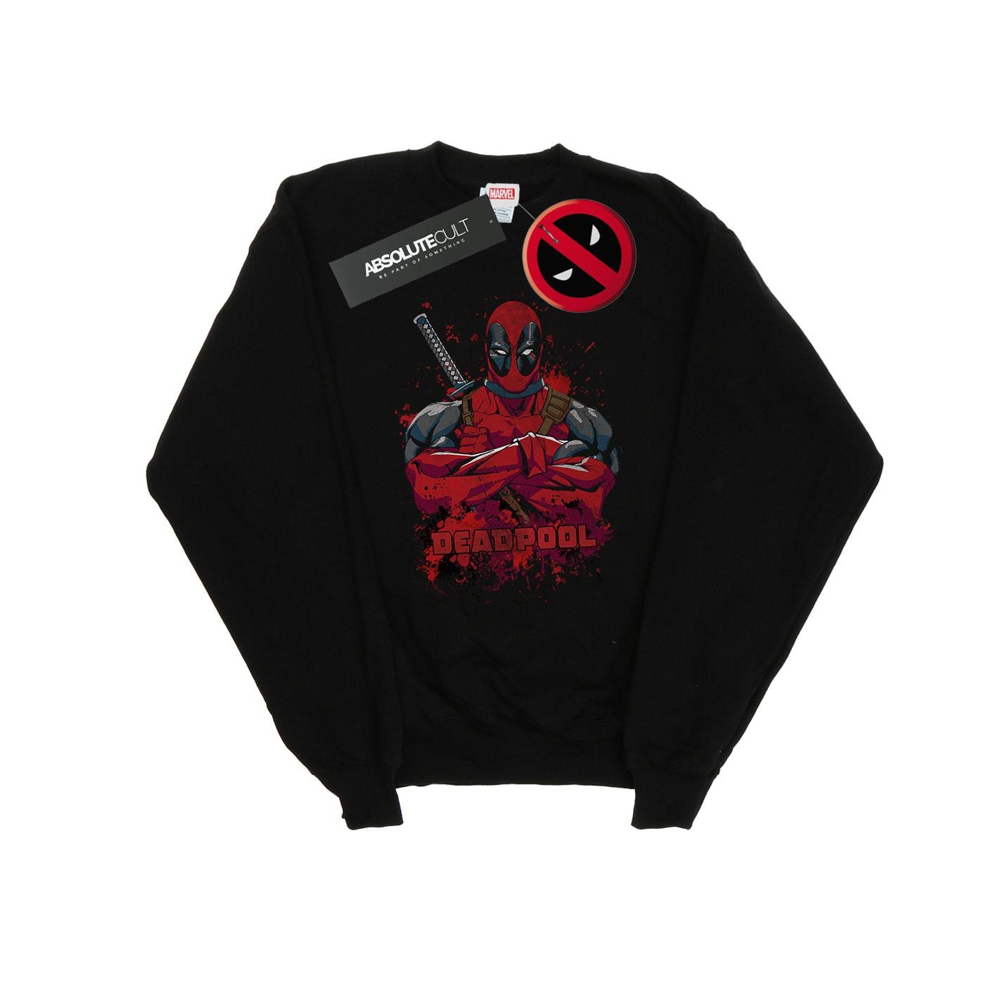 Marvel Avengers Heren deadpool pose splat sweatshirt