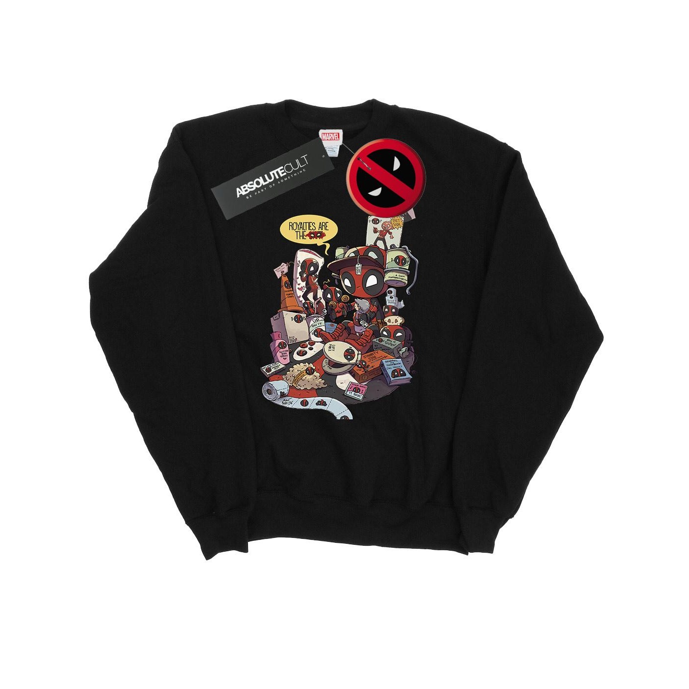 Marvel Avengers Heren deadpool merchandise royalties sweatshirt