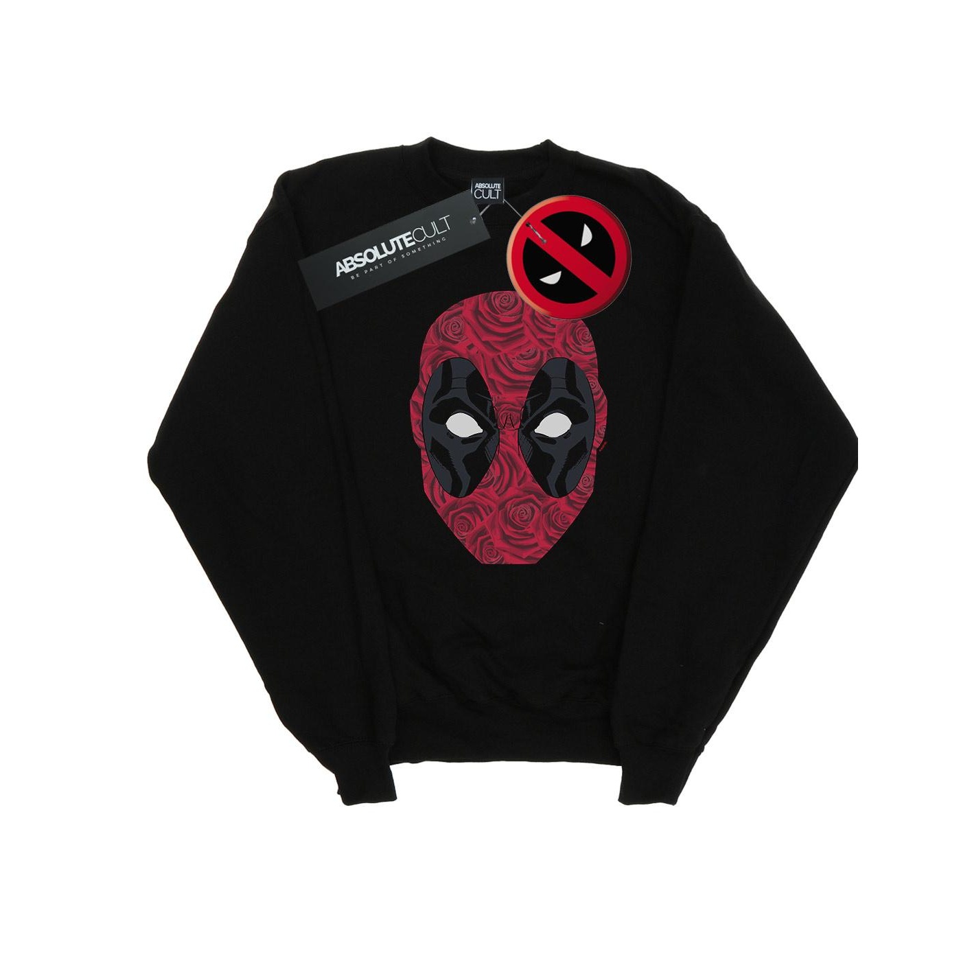 Marvel Avengers Heren deadpool head of roses sweatshirt