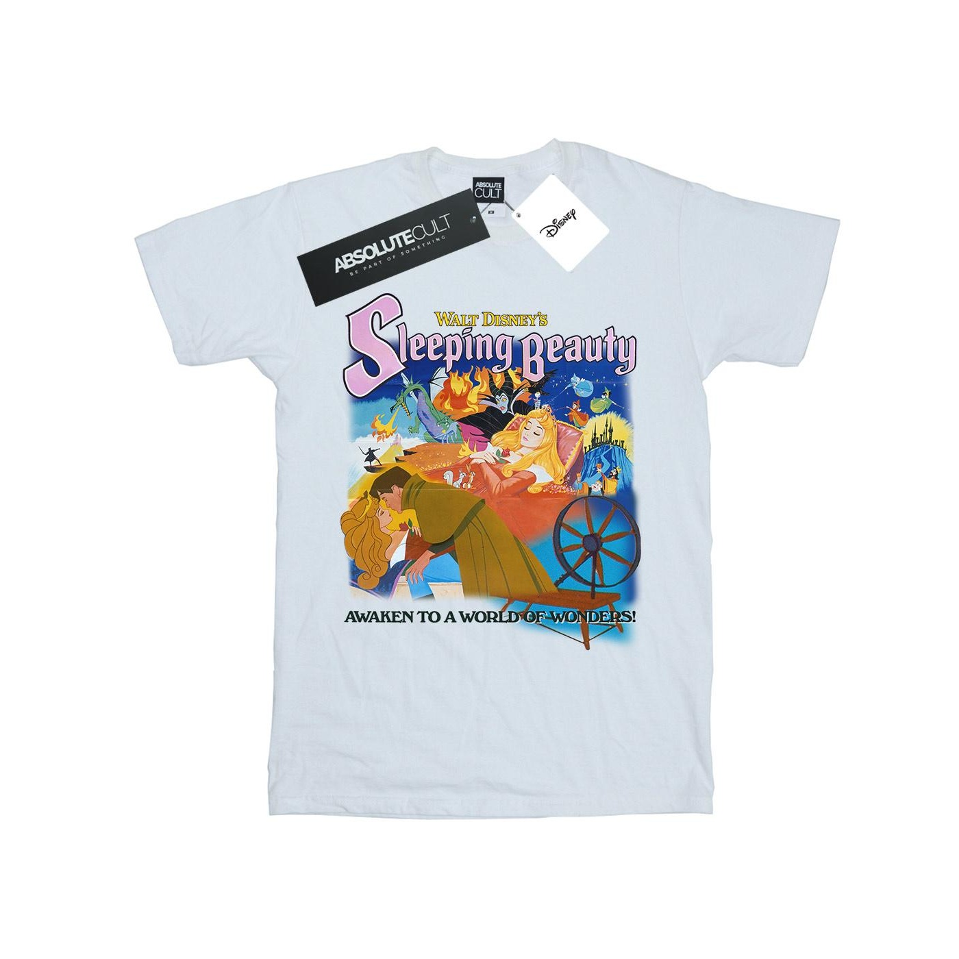 Li-cense Disney dames sleeping beauty collage poster katoenen vriendje t-shirt