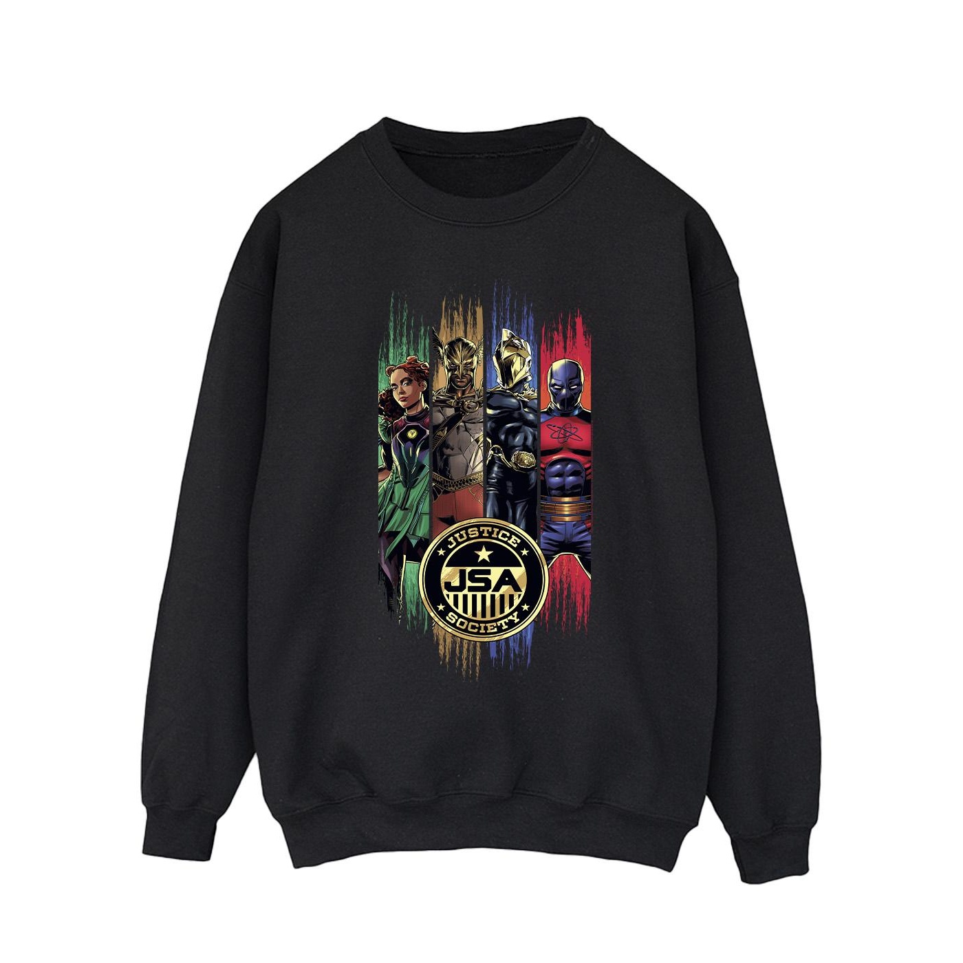 DC Comics Heren adam jsa goud badge sweatshirt