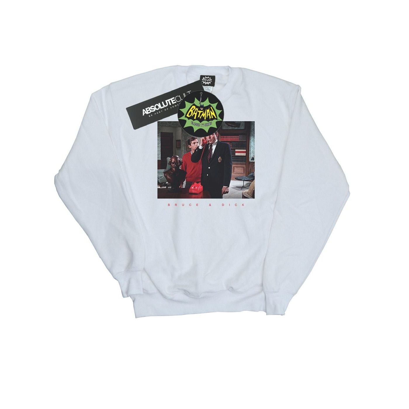 Li-cense Dc comics heren batman tv-serie bruce & dick foto sweatshirt