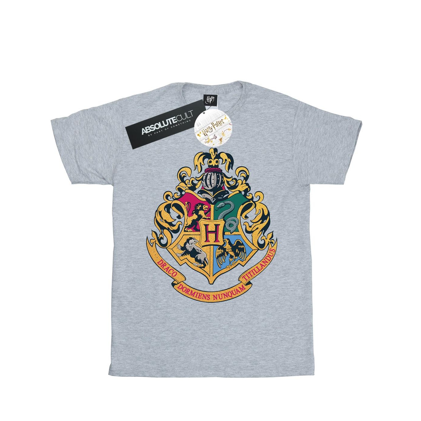 Li-cense Harry potter heren hogwarts crest goud inkt t-shirt