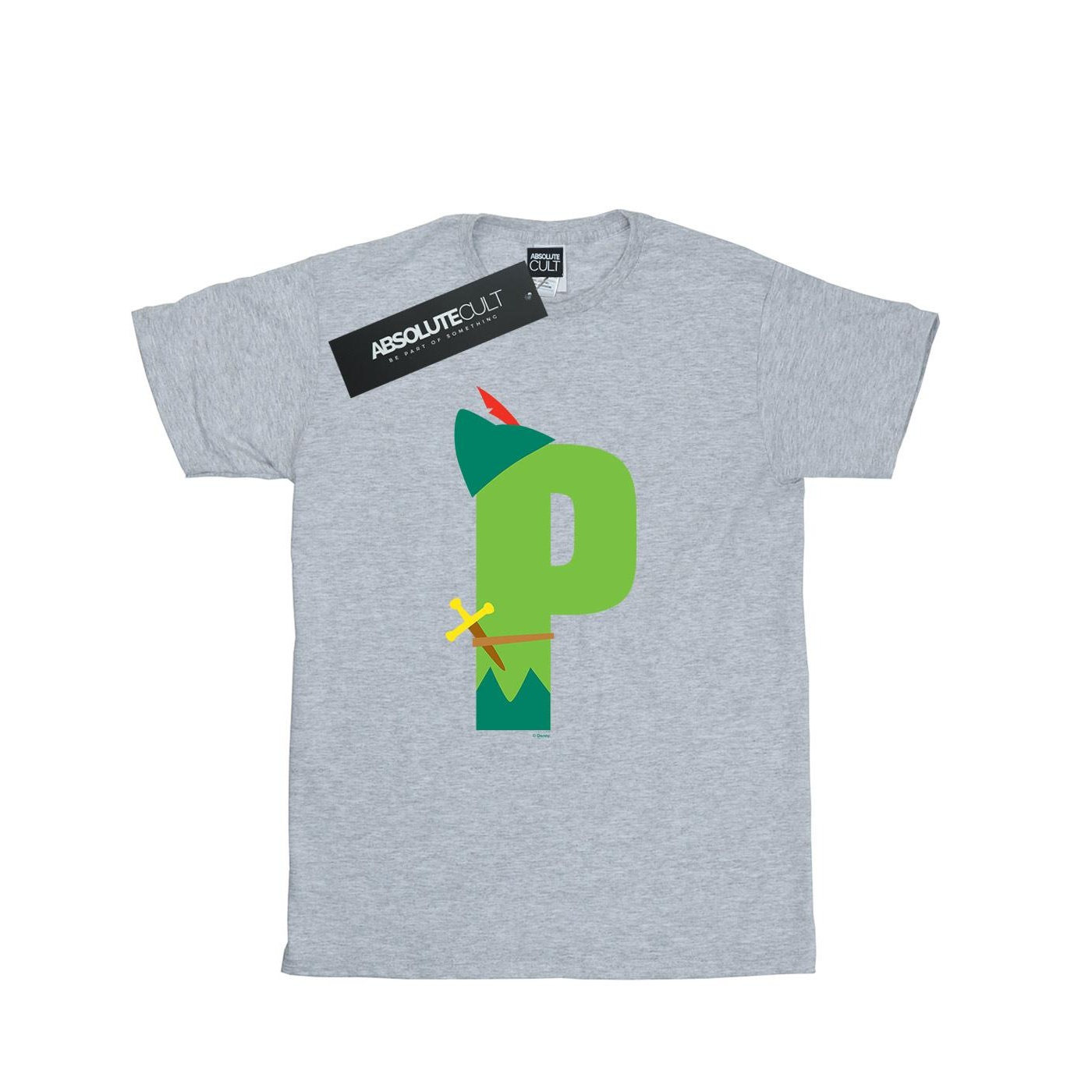Li-cense Disney heren alfabet p is voor peter pan t-shirt