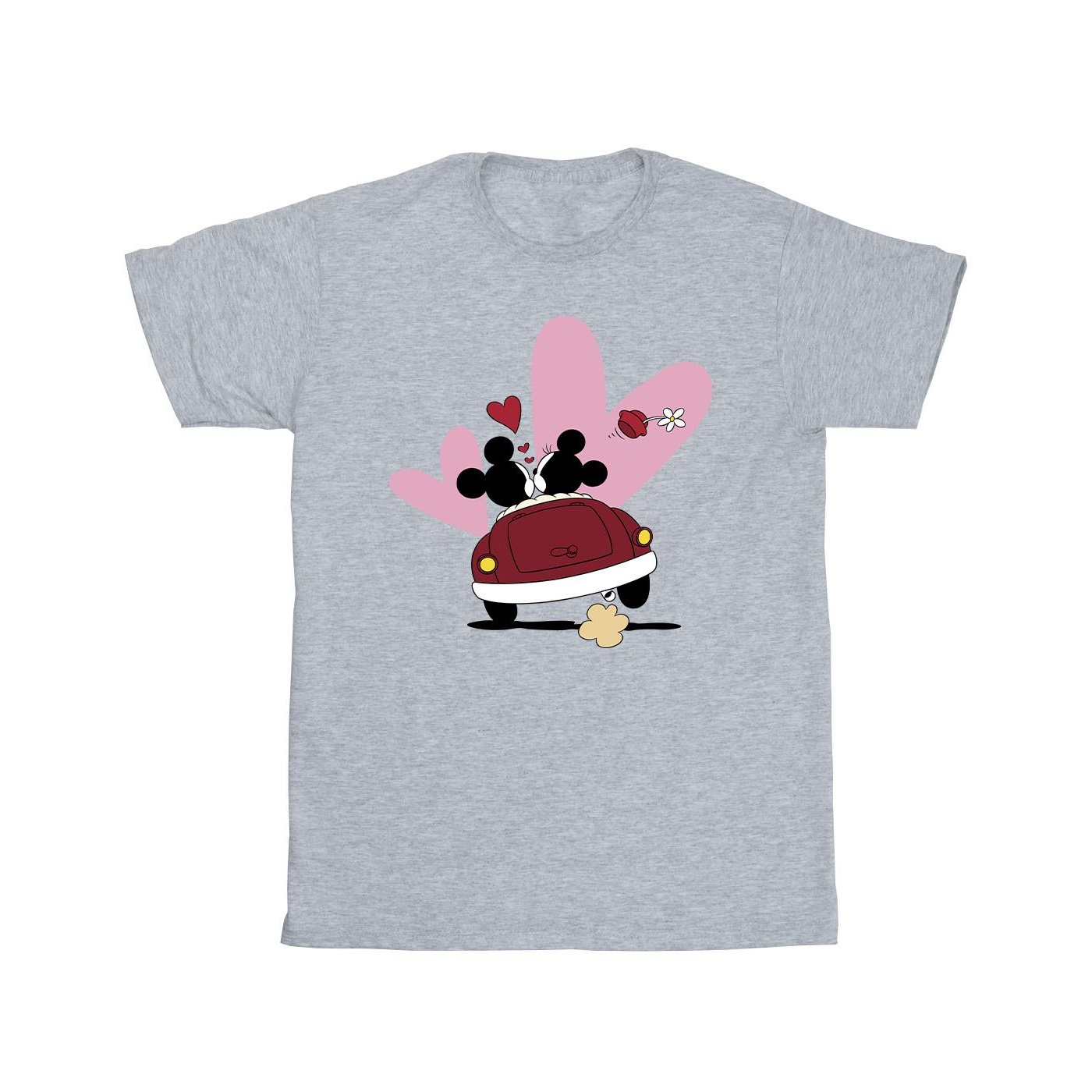 Li-cense Disney heren mickey mouse auto opdruk t-shirt