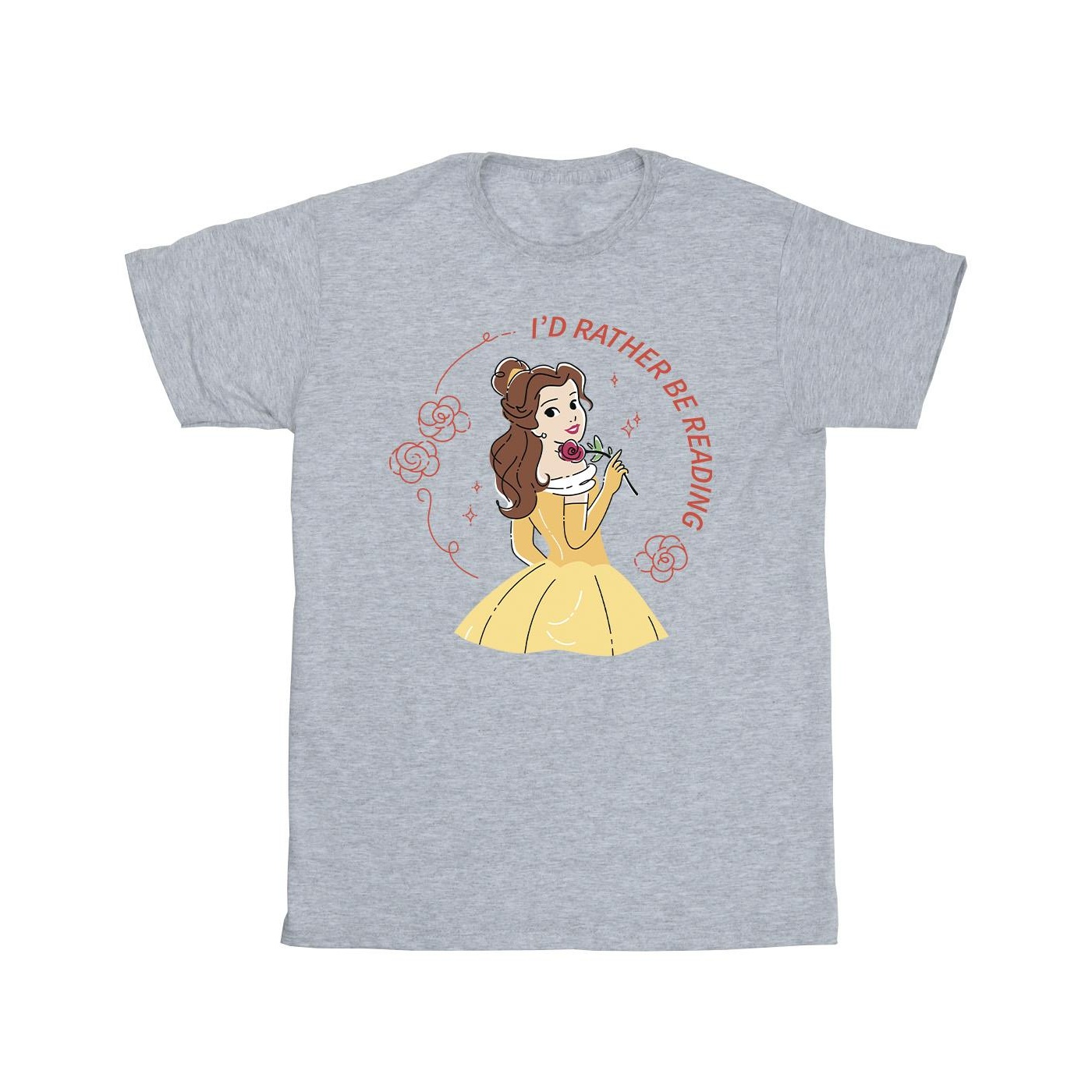 Li-cense Disney heren beauty and the beast i´d rather be reading t-shirt