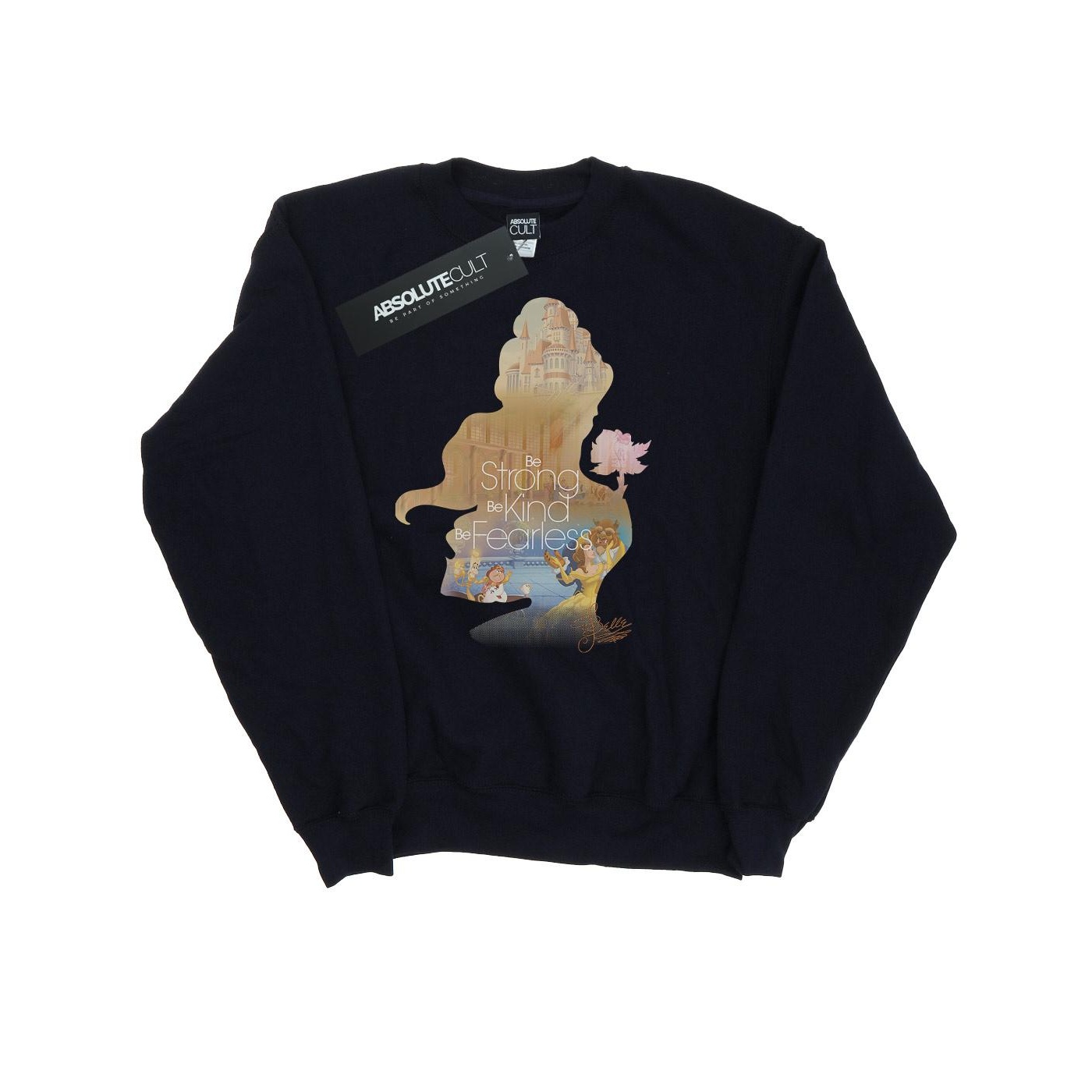 Disney princess Dames belle gevuld silhouet sweatshirt