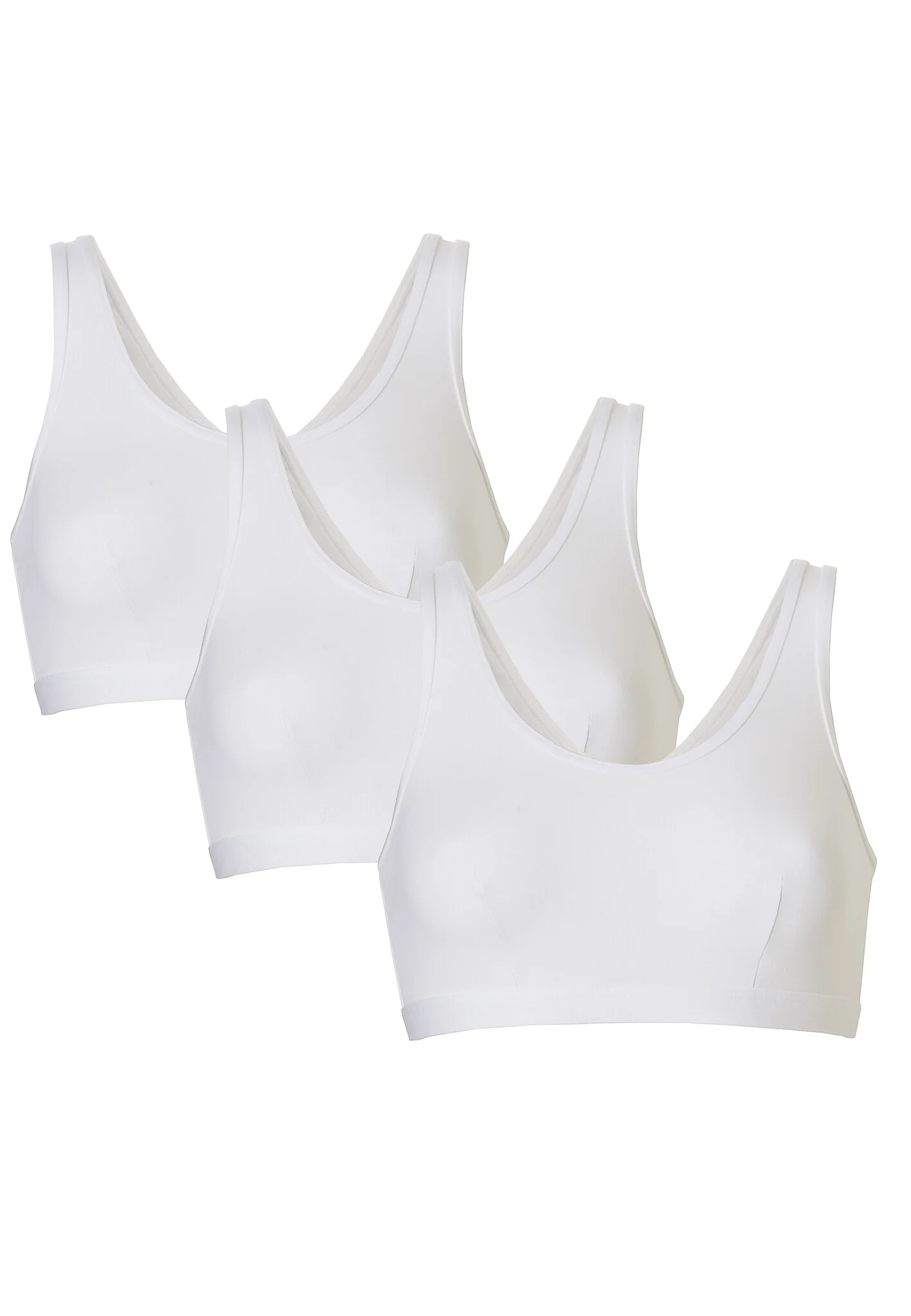 Cotonella Dames bralette bi-elastisch katoen 3-pack