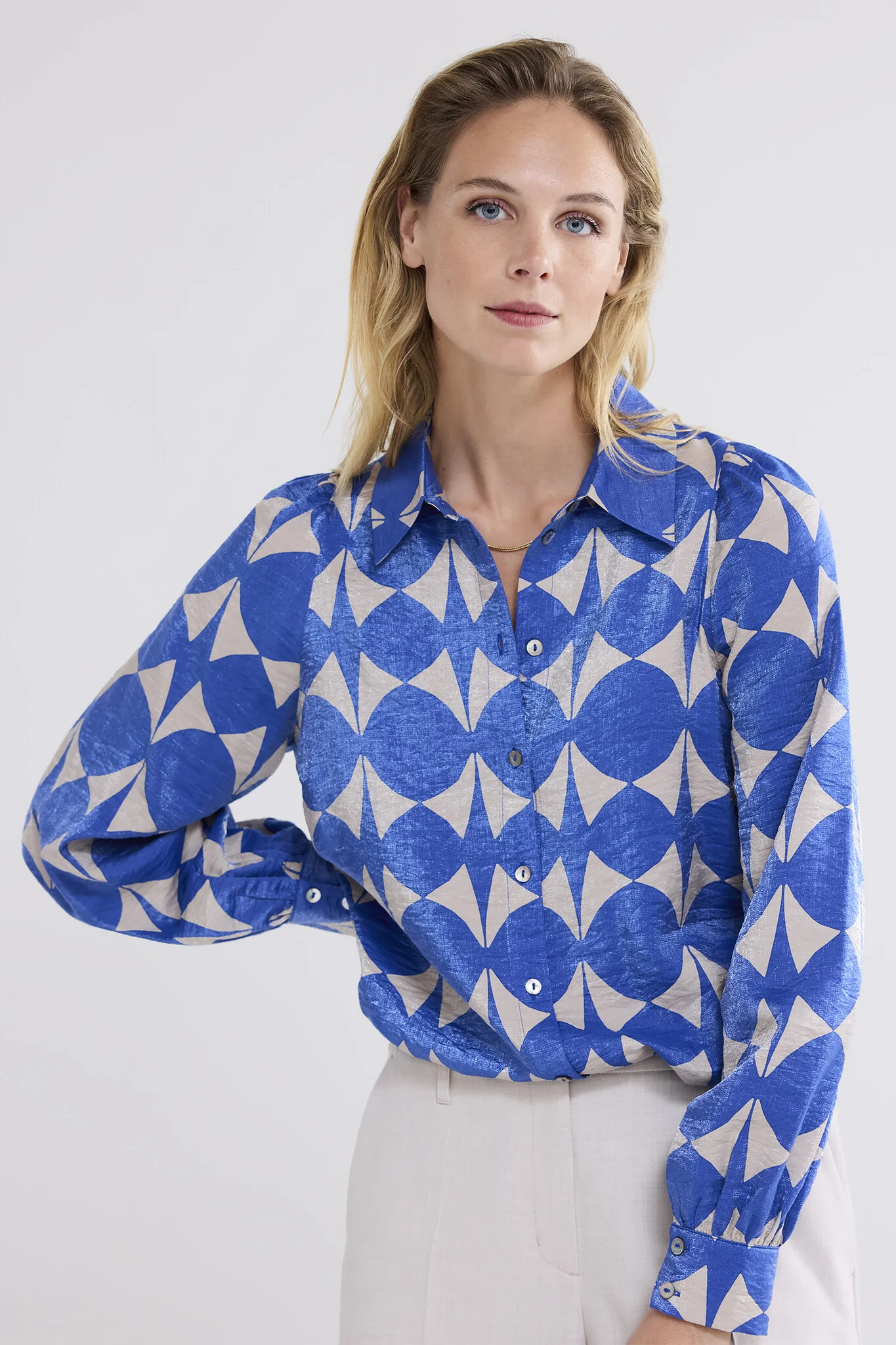 Summum 2s3206-12136 blouse two tone print