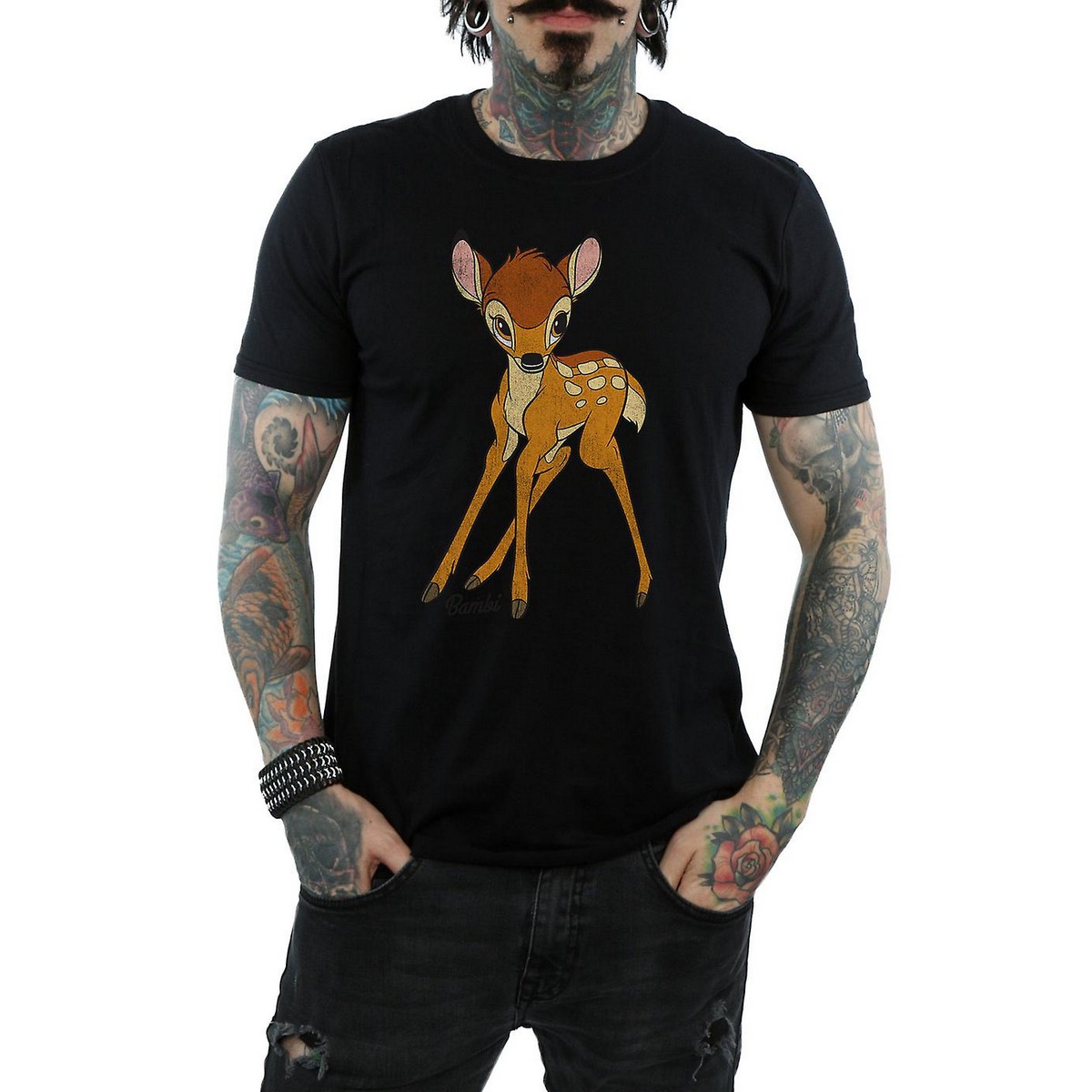 Li-cense Bambi heren klassiek katoenen t-shirt