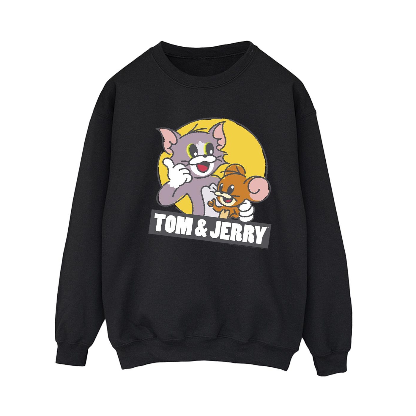 Li-cense Tom and jerry dames sweatshirt met schetslogo