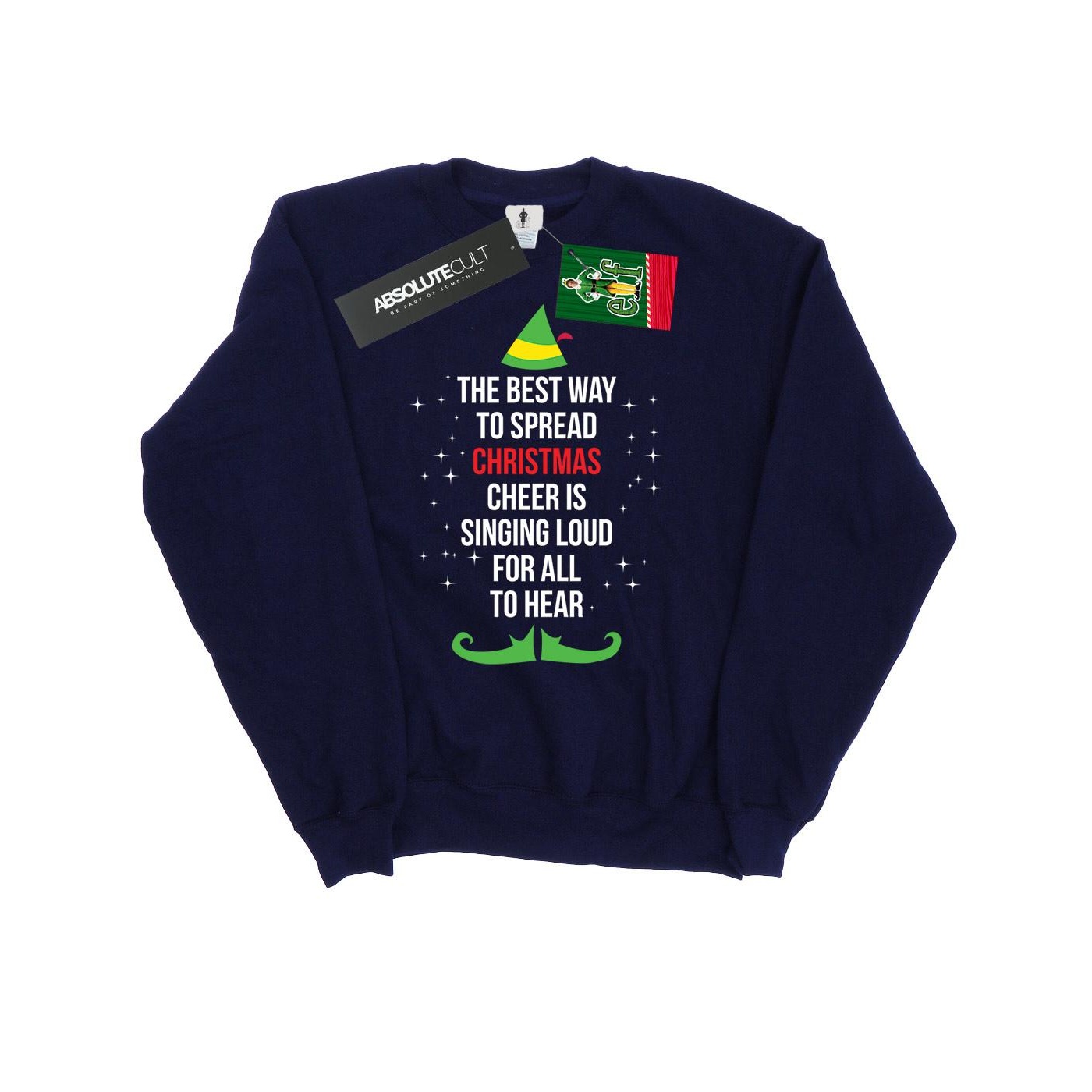 Li-cense Elf heren sweatshirt met kersttekst