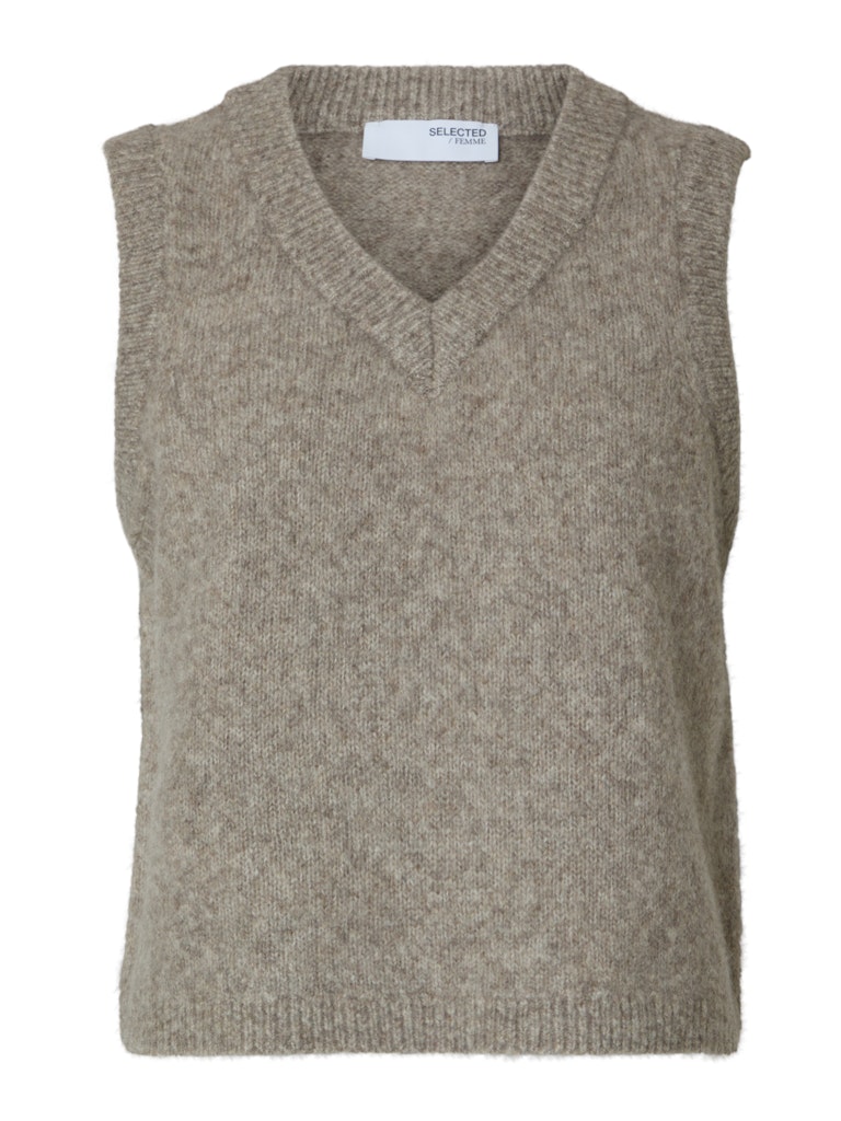 Selected Femme slfava knit vest 16095893 irish cream