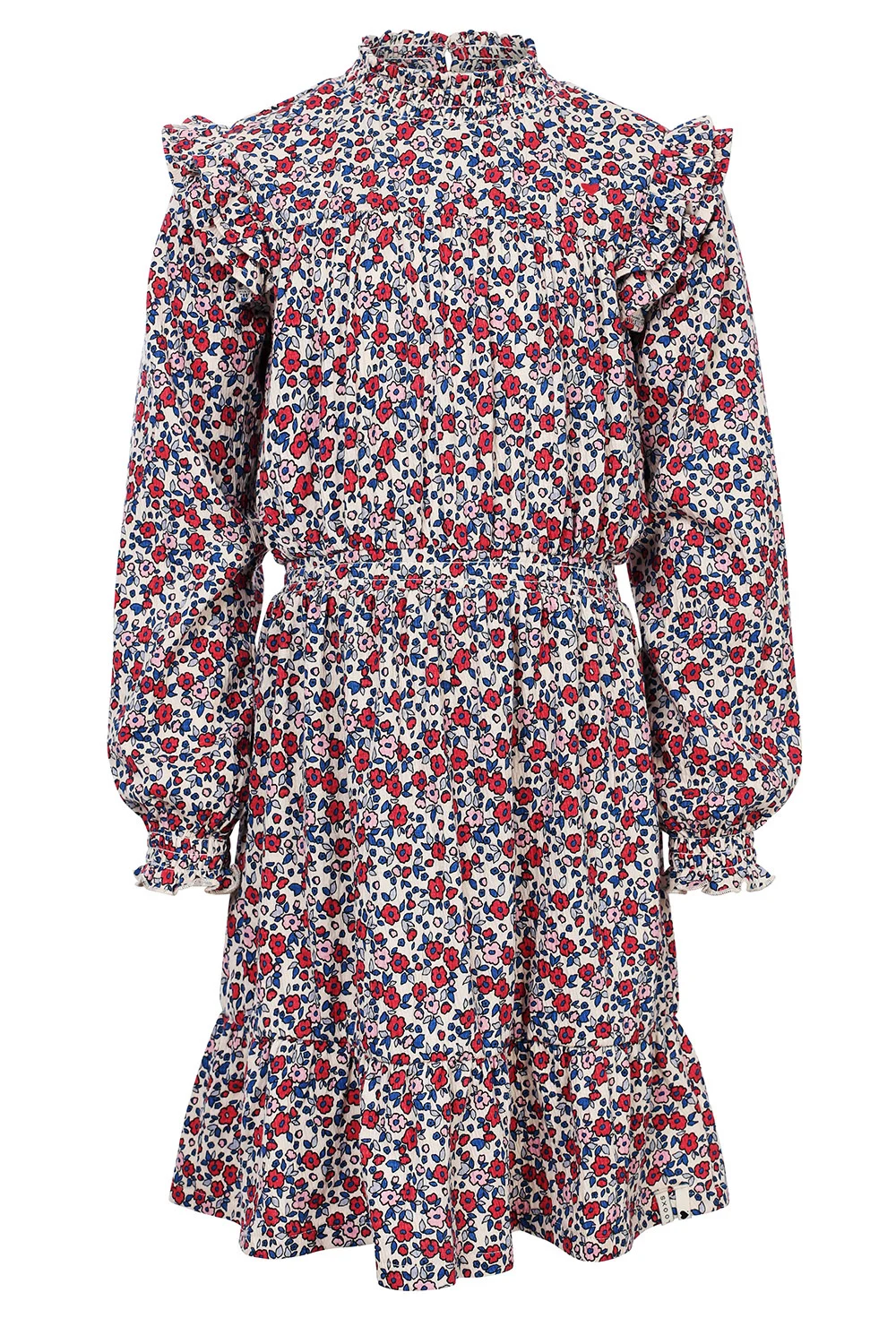 Looxs Revolution Zomer jurk meisjes jersy crinkle aop bloemen multi