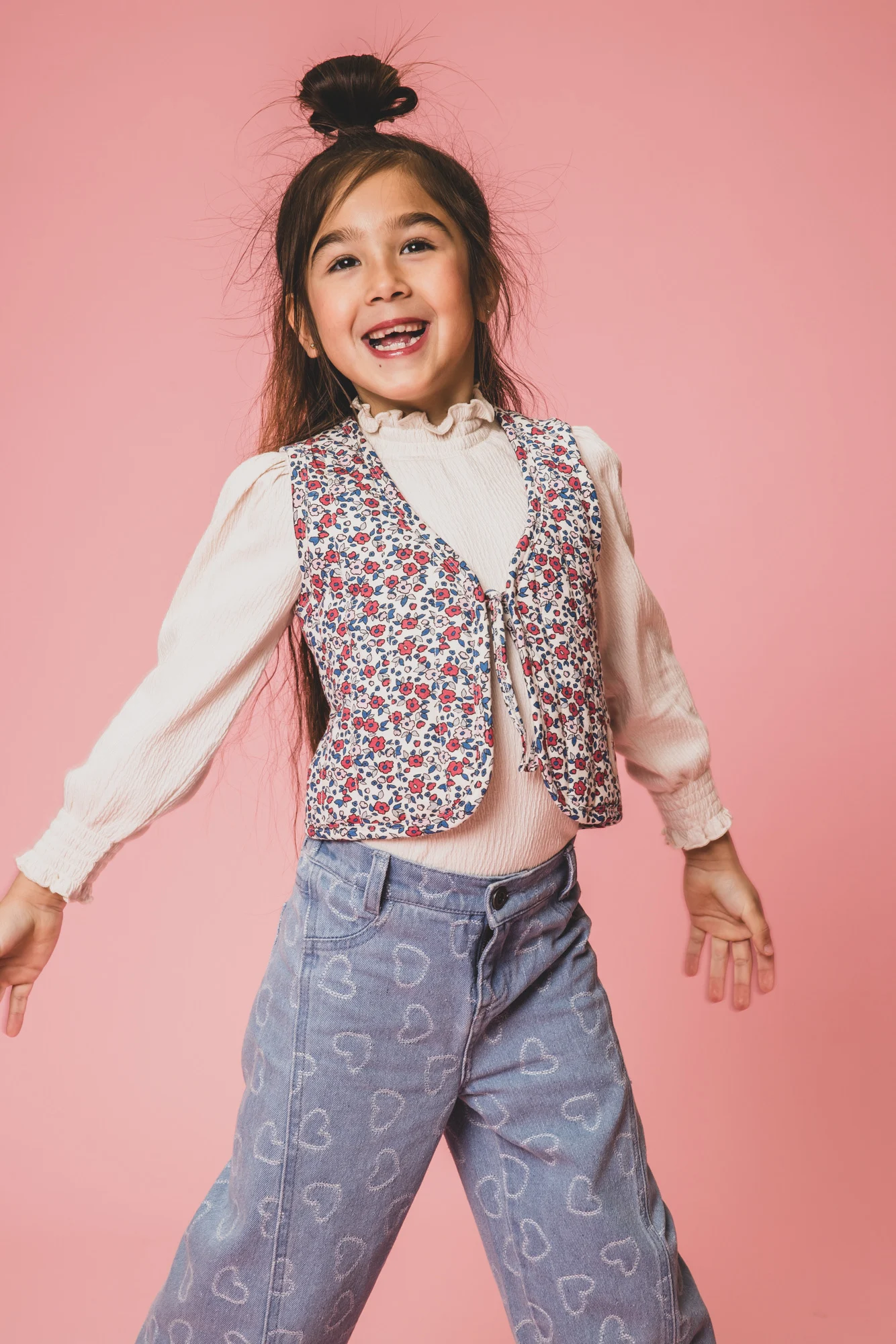 Looxs Revolution Turtle top krinkel jersey off white voor meisjes in de kleur