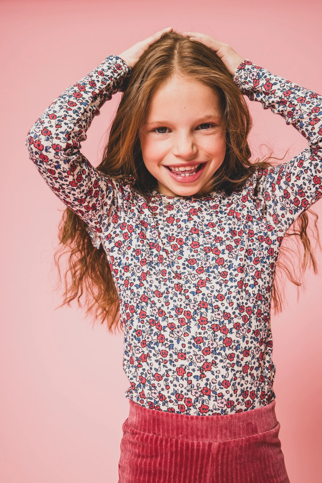 Looxs Revolution Longsleeve pointel katoen wildflower voor meisjes in de kleur