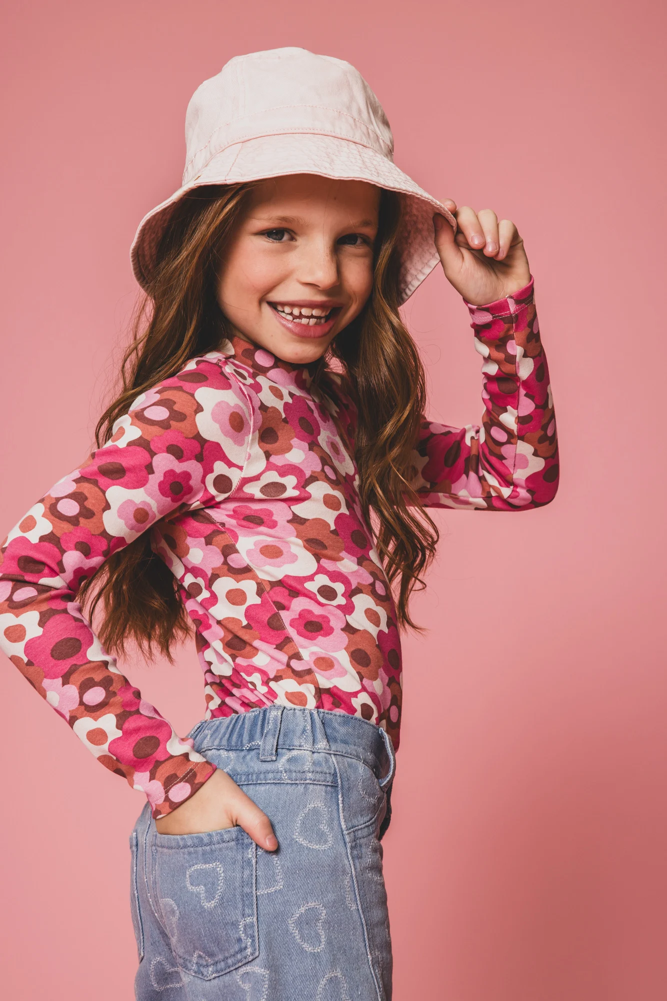 Looxs Revolution Longsleeve flower power voor meisjes in de kleur